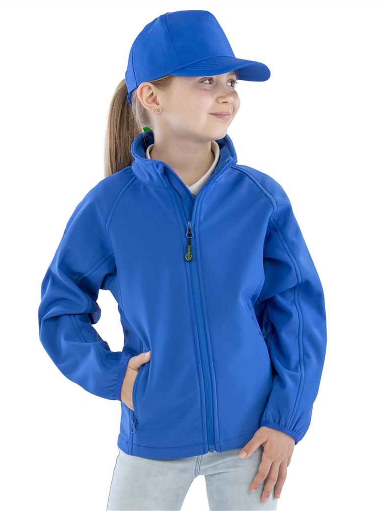RS901B R901Y Result Recycled Kids Two Layer Printable Soft Shell Jacket Image 2