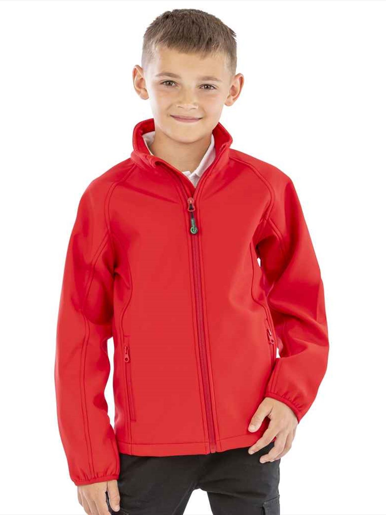 RS901B R901Y Result Recycled Kids Two Layer Printable Soft Shell Jacket Image 3