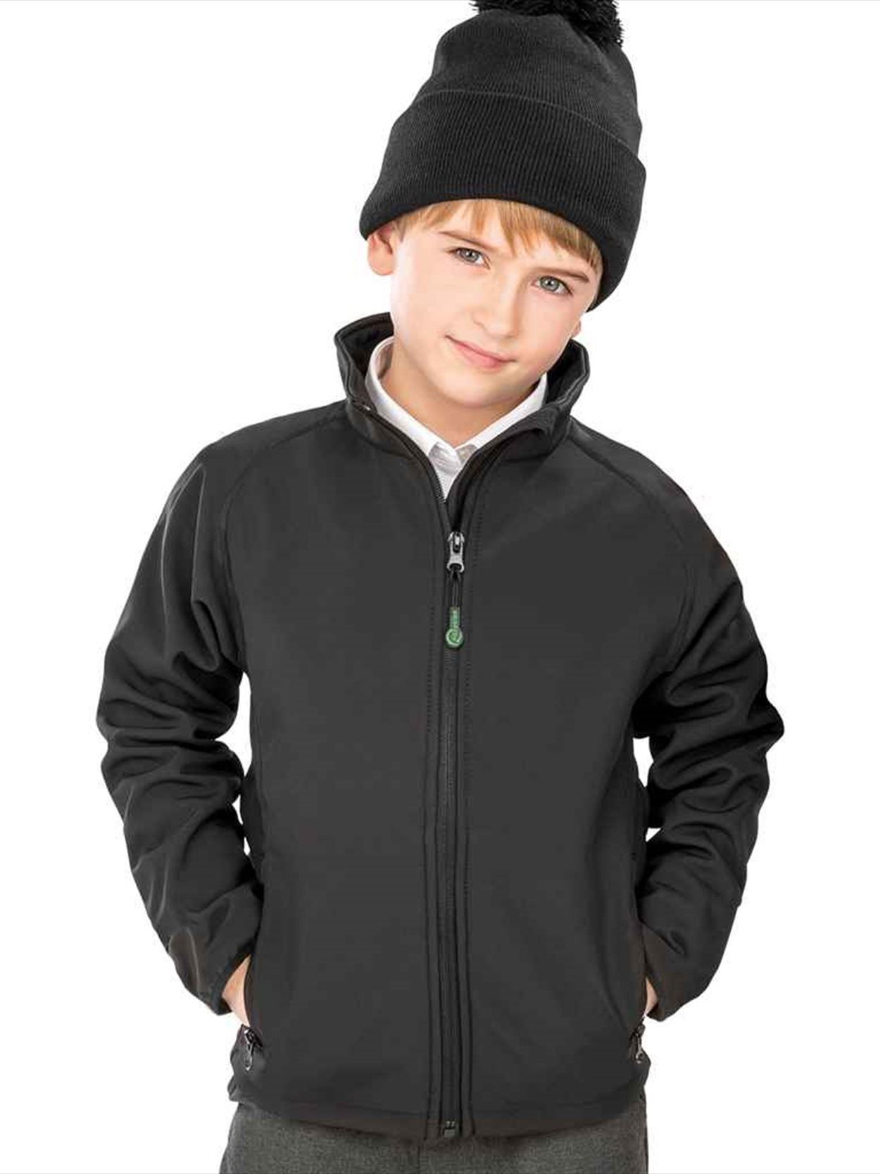 RS901B R901Y Result Recycled Kids Two Layer Printable Soft Shell Jacket Image 1