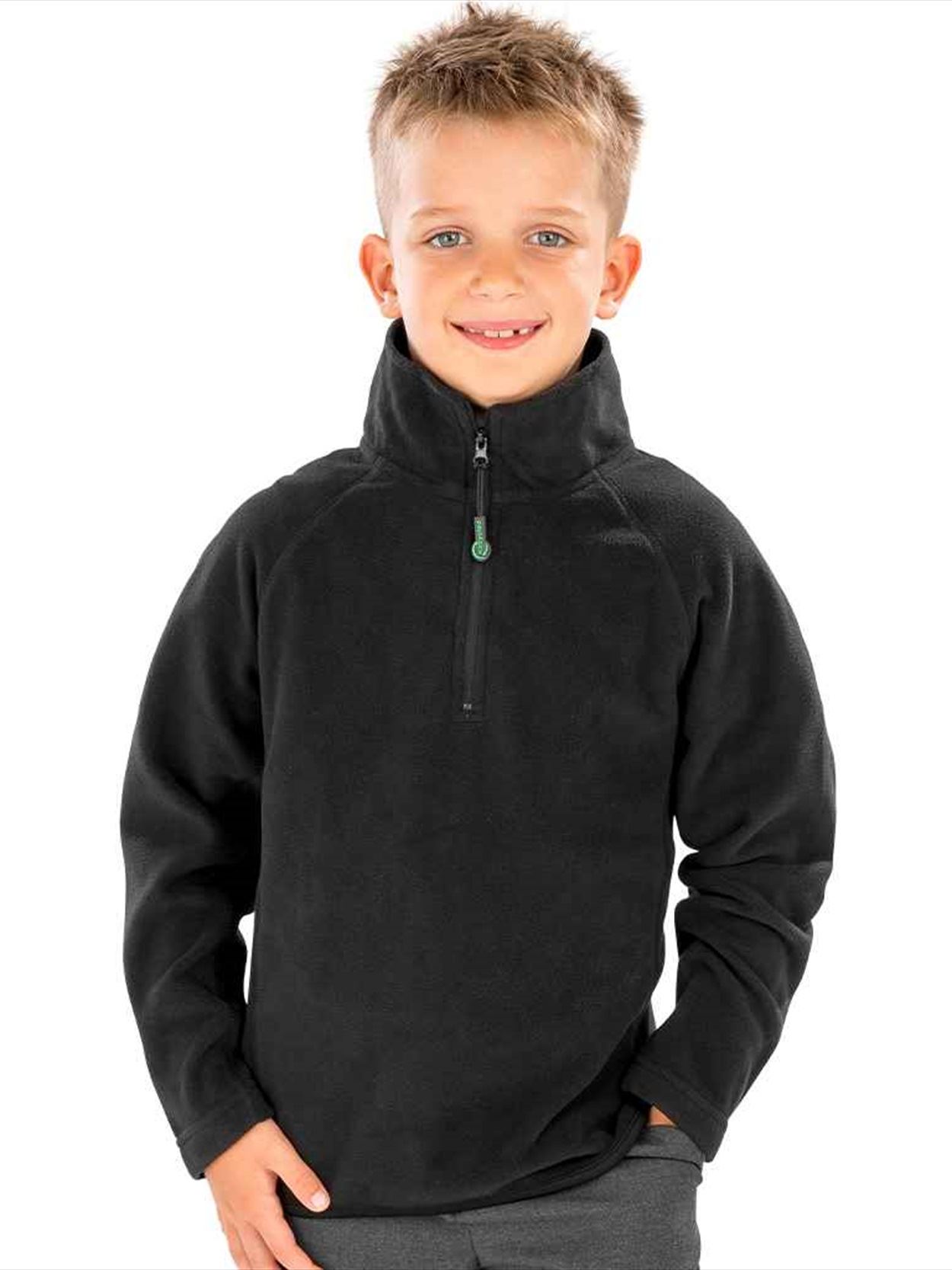 RS905B R905J Result Recycled Kids Zip Neck Micro Fleece Image 1