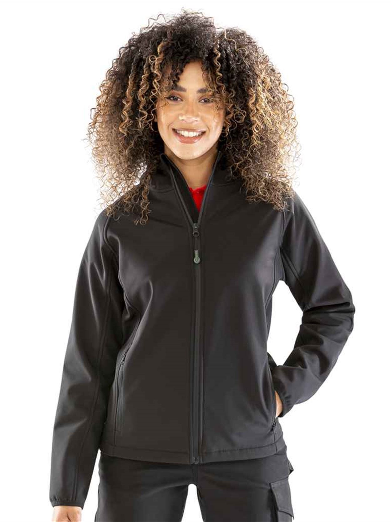 RS911F R911F Result Recycled Ladies Three Layer Printable Hooded Soft Shell Jacket Image 1