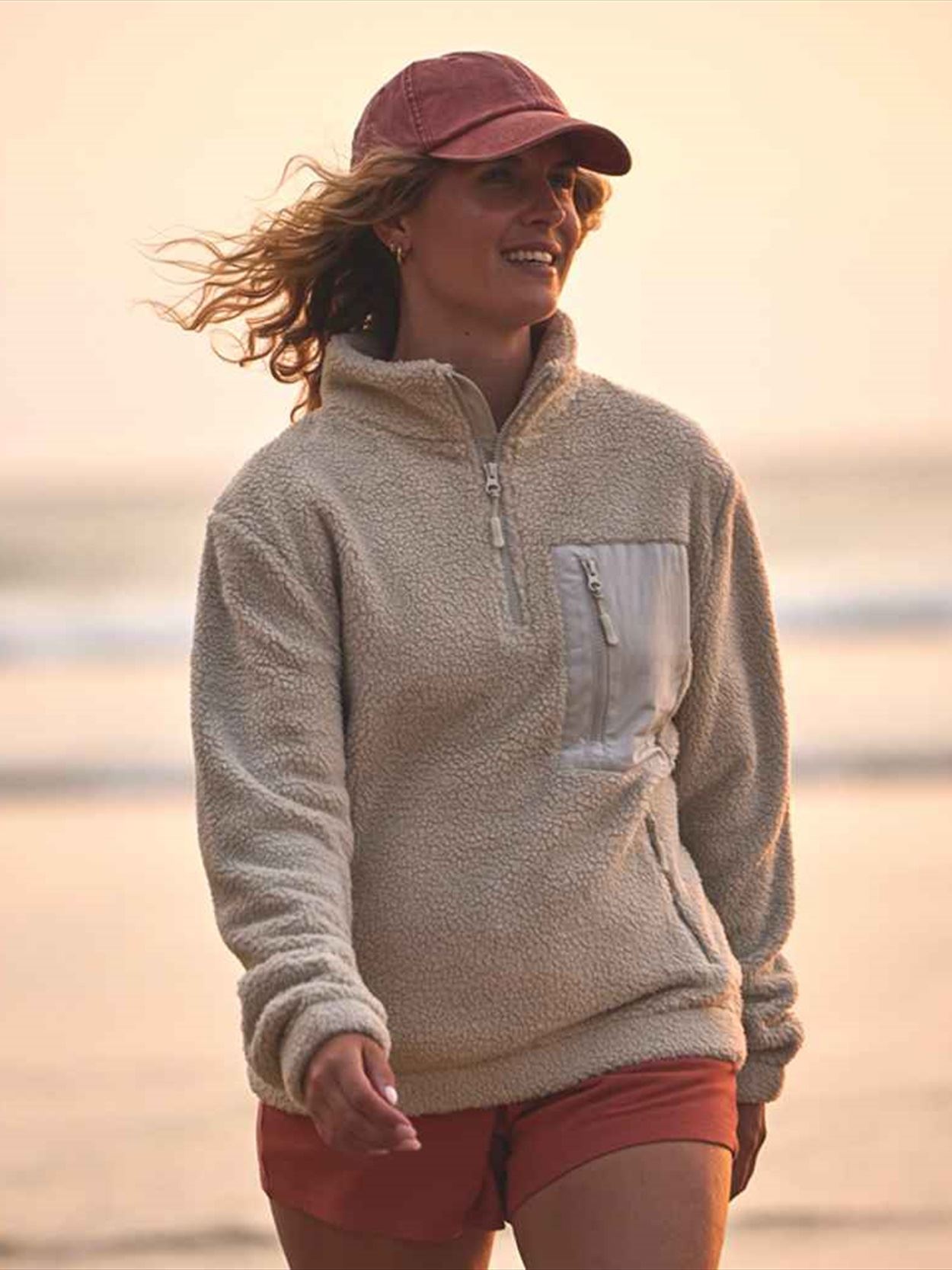 RV301 Ravine Unisex 1/4 Zip Borg Fleece Image 2