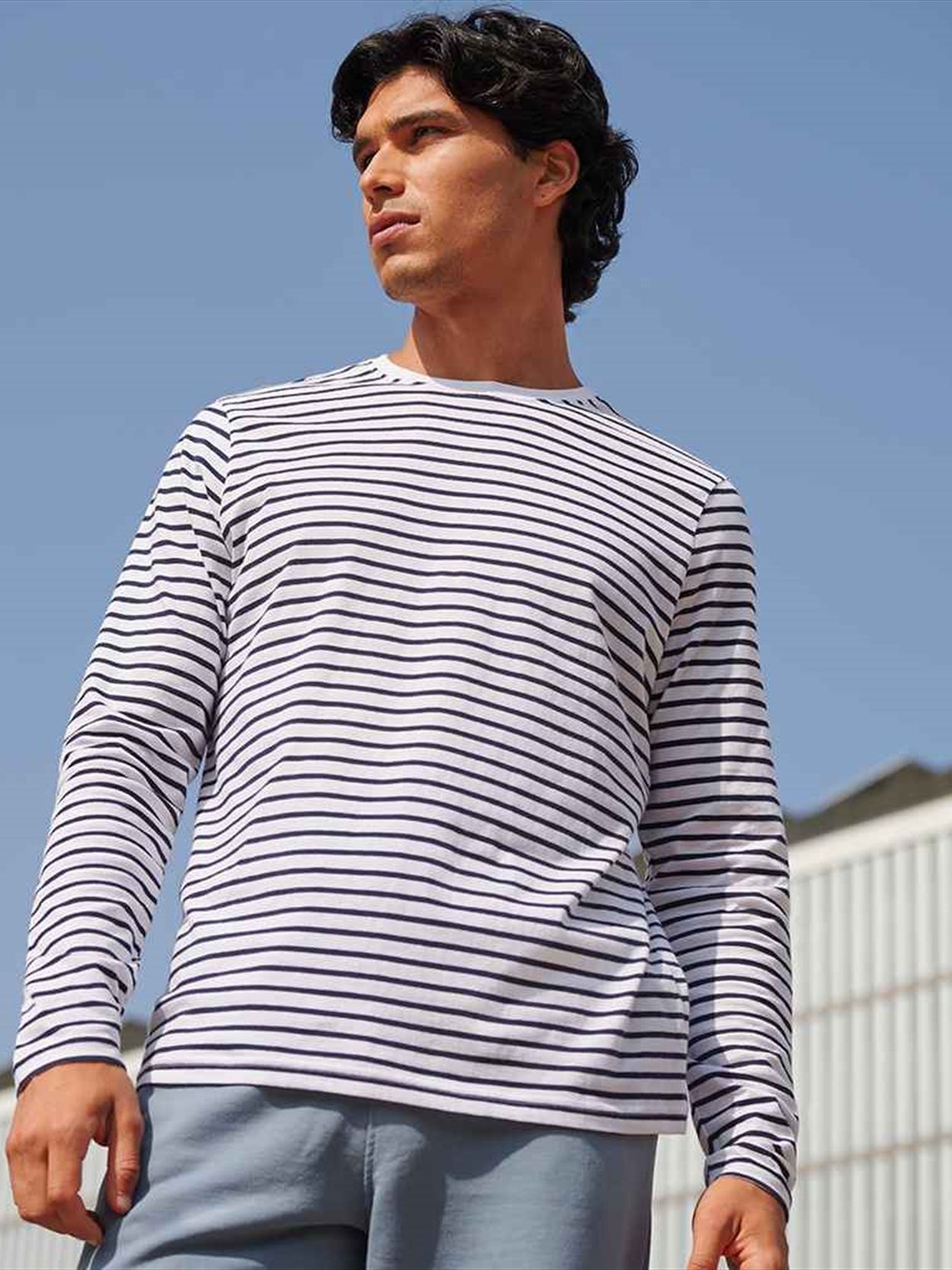 SF204 SF Clothing Unisex Long Sleeve Striped T-Shirt Image 1