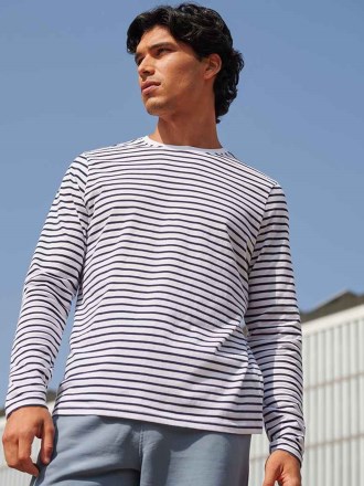 SF204 SF Clothing Unisex Long Sleeve Striped T-Shirt