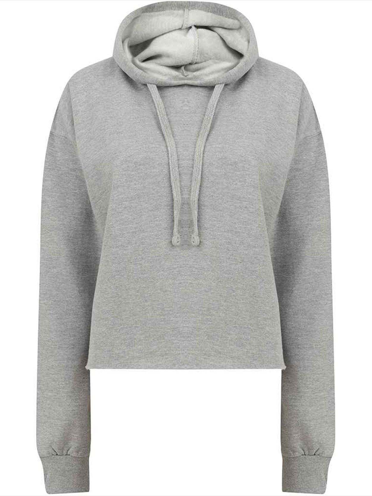 SK516 SF Clothing Ladies Cropped Slounge Hoodie Image 1