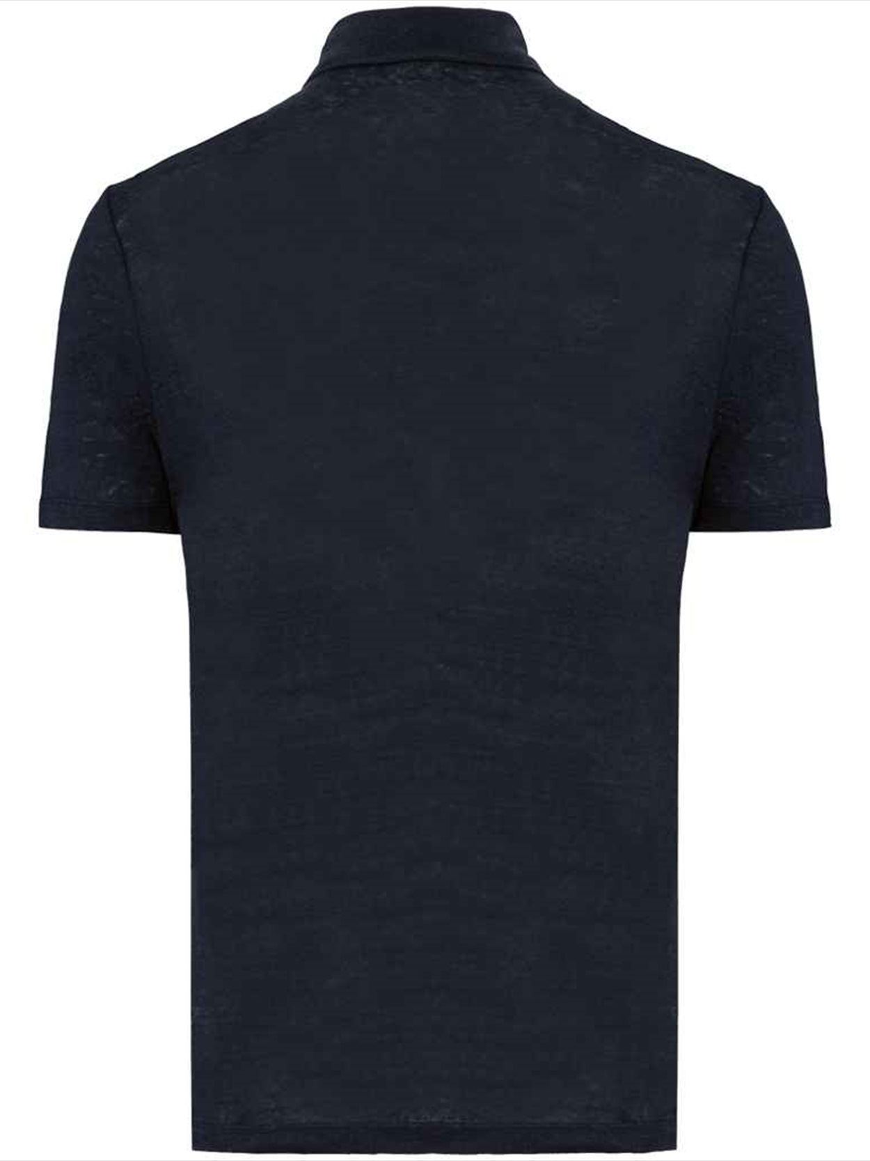 SP217 Spasso Knitted Linen Polo Shirt Image 2