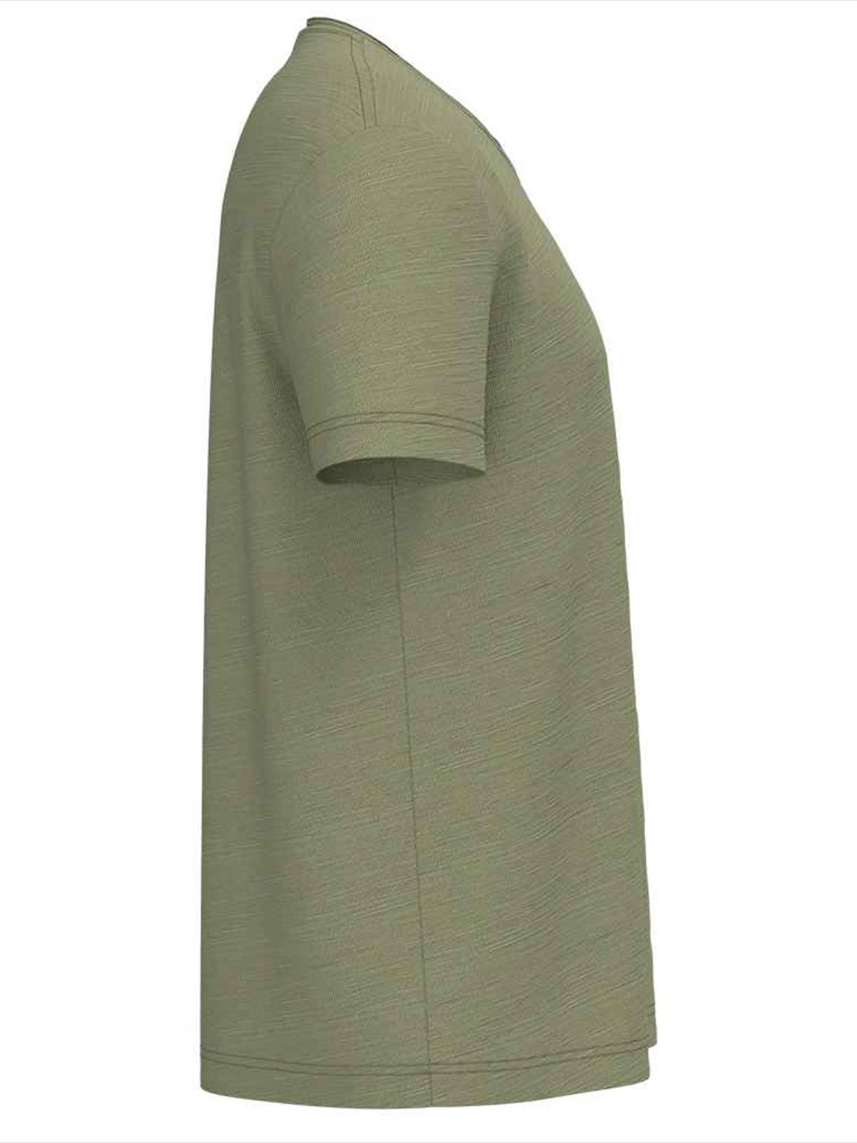 SP303 Spasso Drop Shoulder Raw Edge Collar Slub T-Shirt Image 3