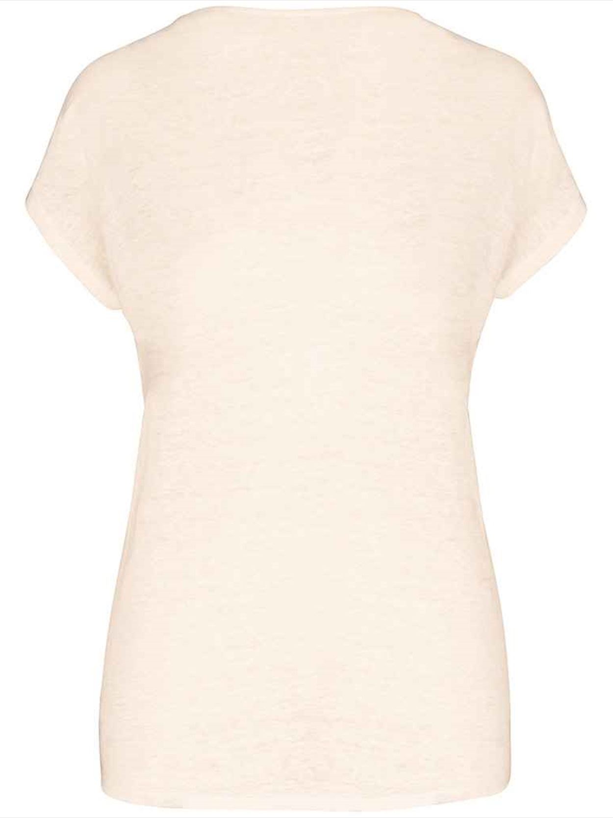 SP321 Spasso Ladies V Neck Linen T-Shirt Image 2