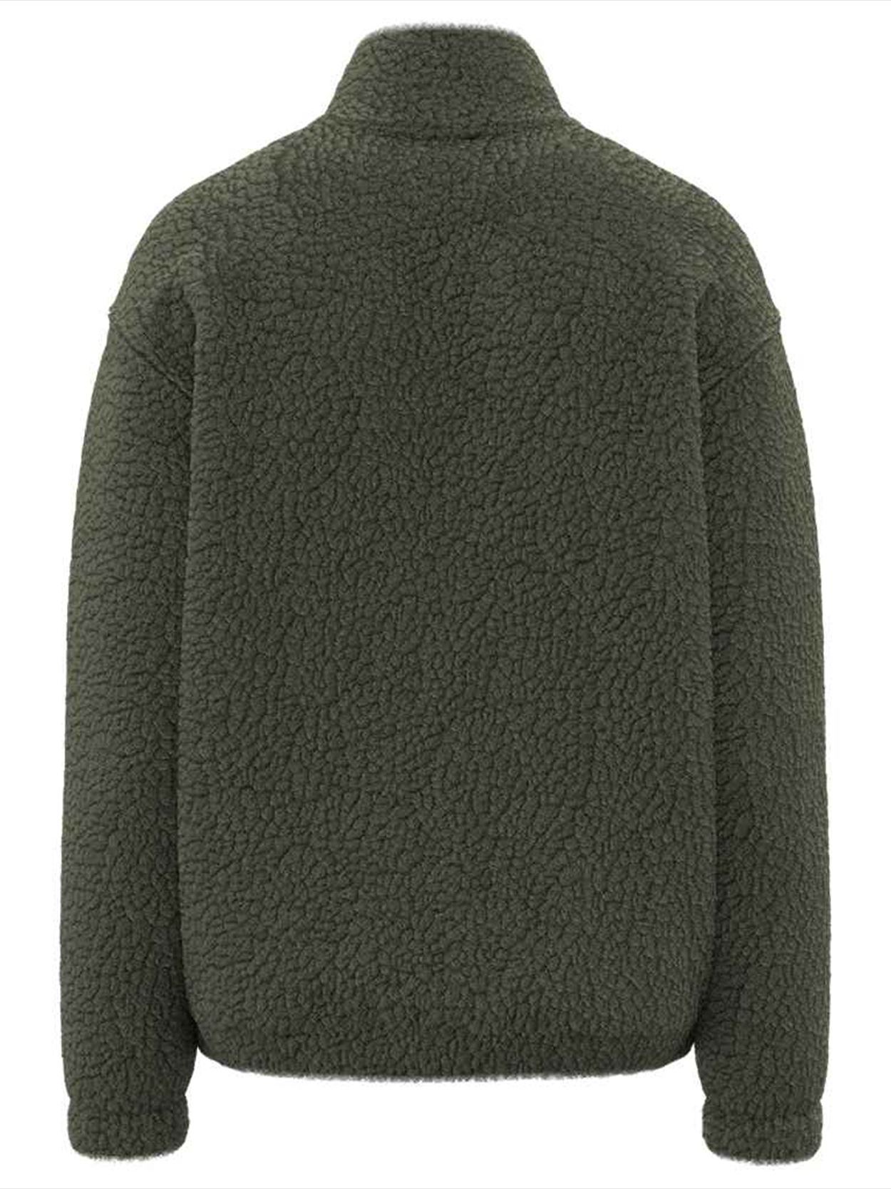 SP403 Spasso Unisex Sherpa Drop Shoulder 1/4 Zip Sweat Image 2