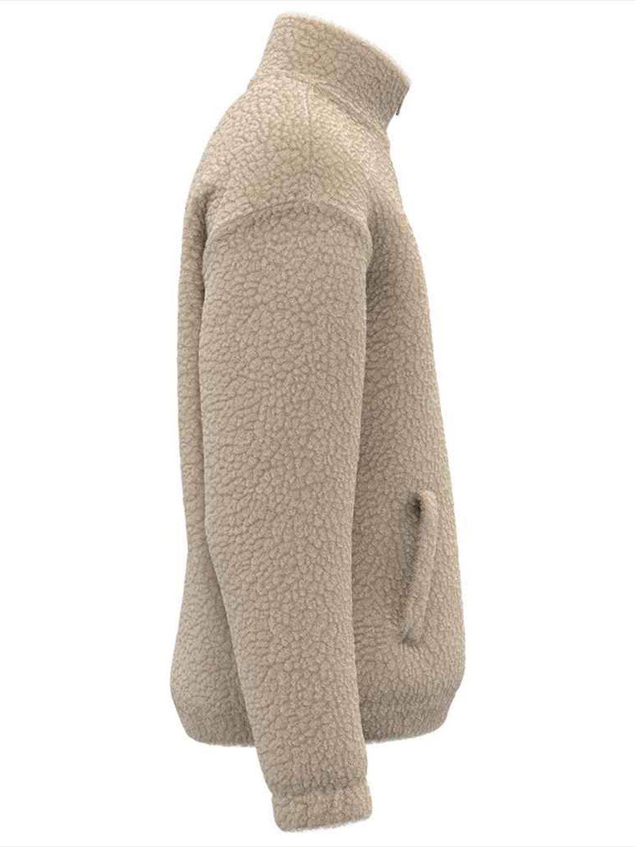 SP403 Spasso Unisex Sherpa Drop Shoulder 1/4 Zip Sweat Image 3