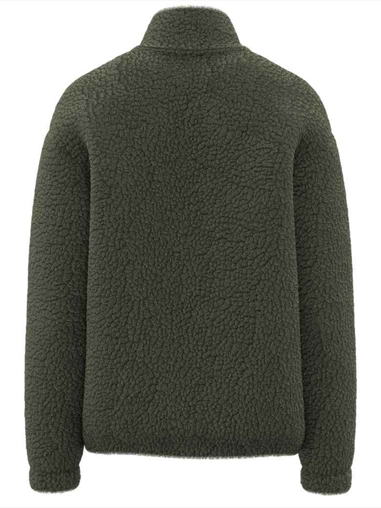 SP404 Spasso Unisex Sherpa Drop Shoulder Full Zip Sweat Jacket Image 2
