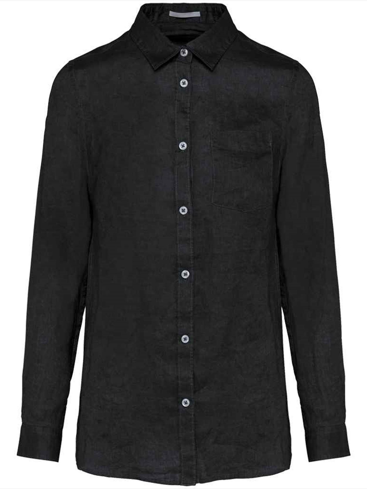 SP505 Spasso Ladies Long Sleeve Linen Shirt Image 1