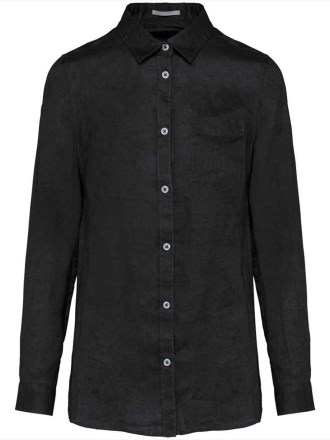 SP505 Spasso Ladies Long Sleeve Linen Shirt
