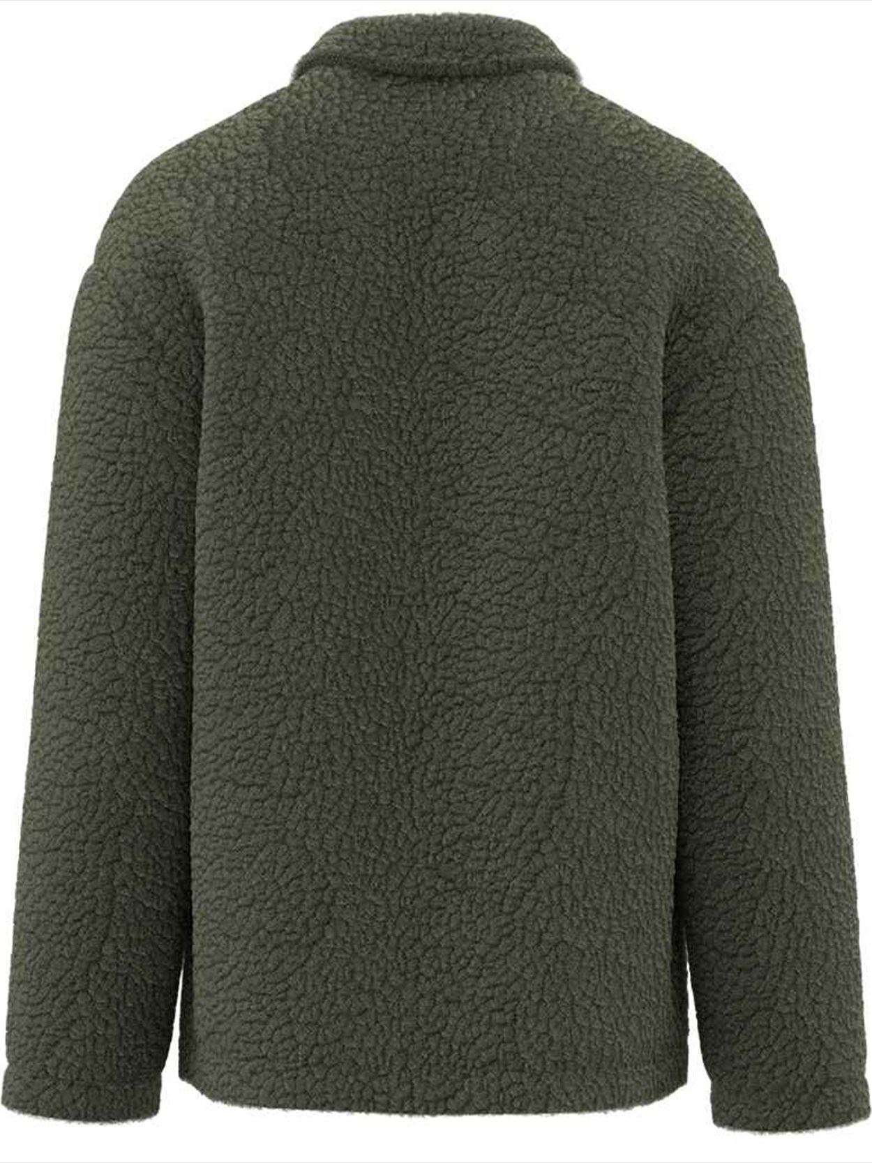 SP508 Spasso Unisex Sherpa Drop Shoulder Overshirt Image 2