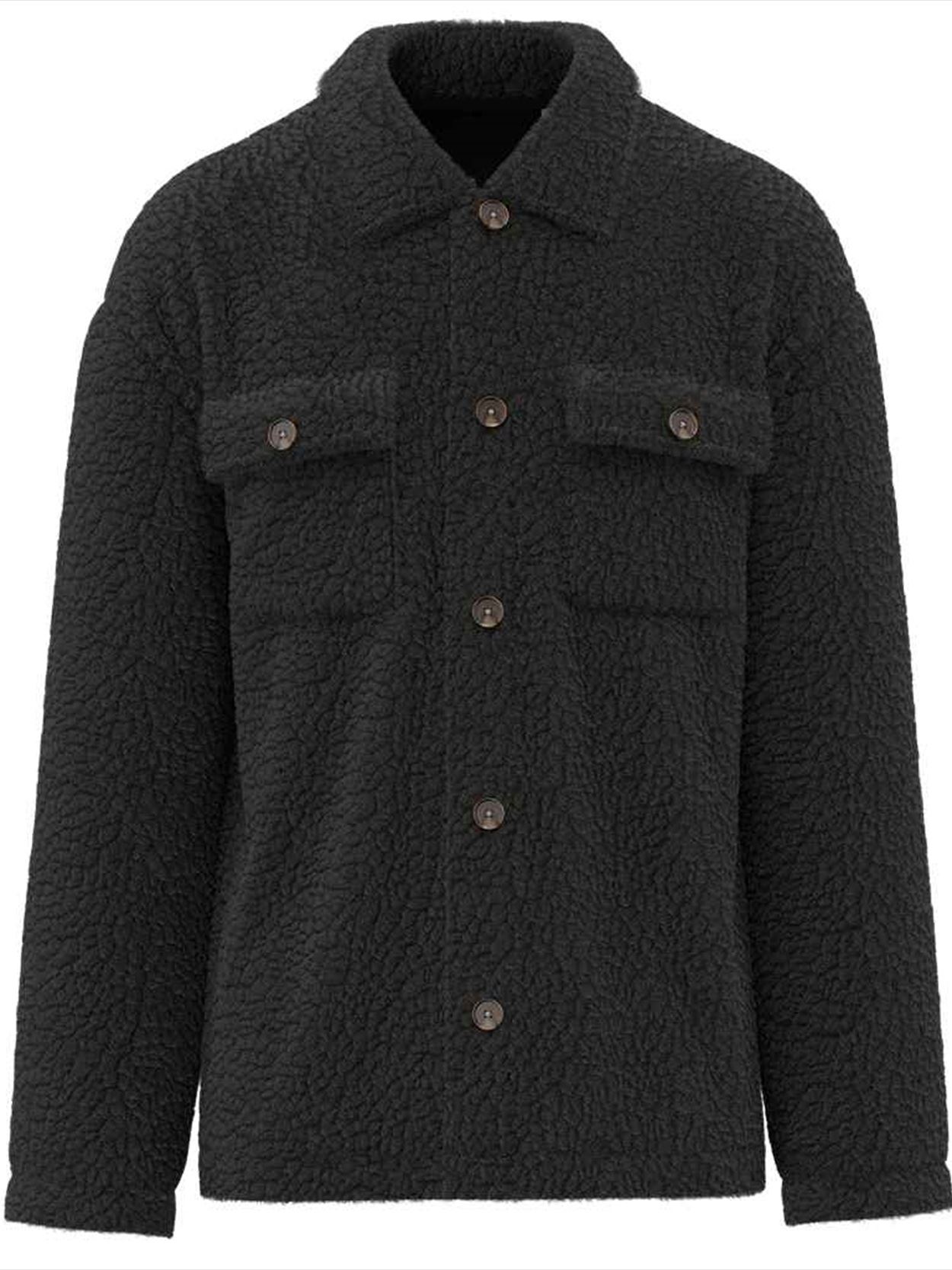 SP508 Spasso Unisex Sherpa Drop Shoulder Overshirt Image 1