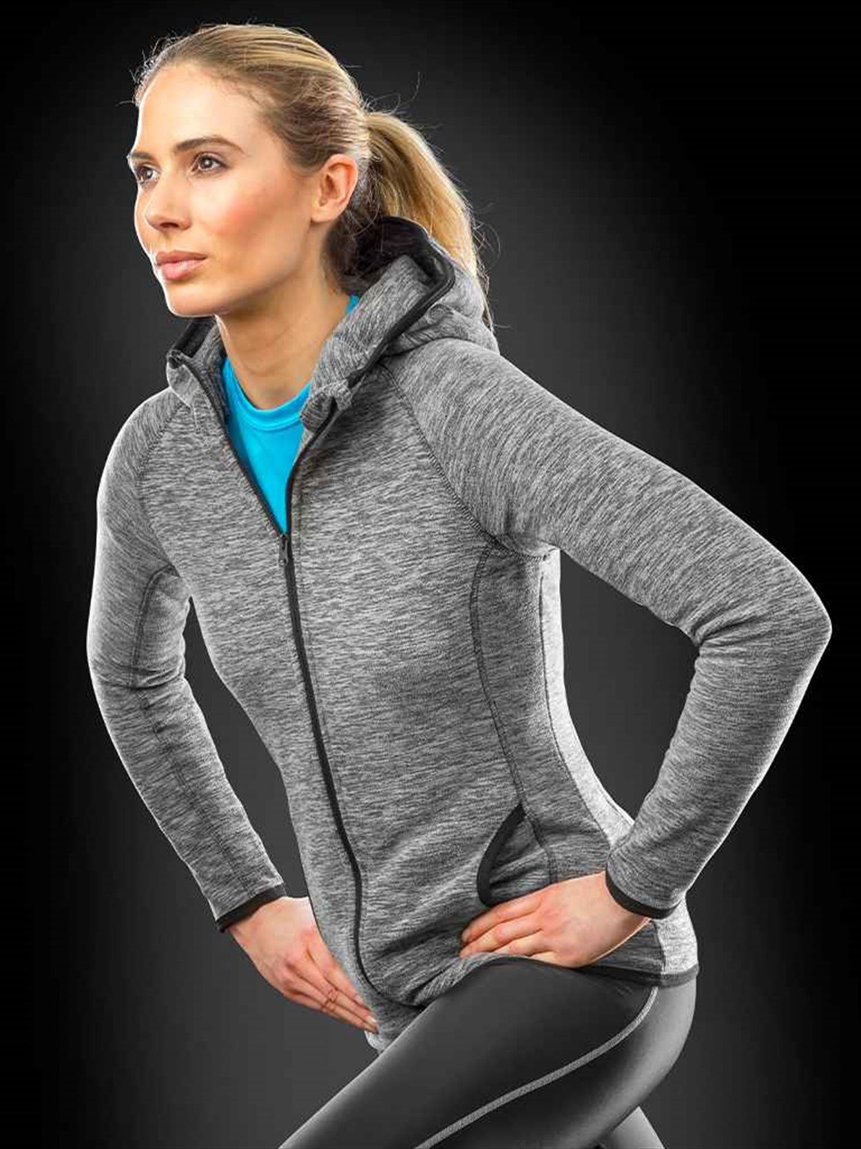 SR245F S245F Spiro Ladies Micro Fleece Hoodie Image 1