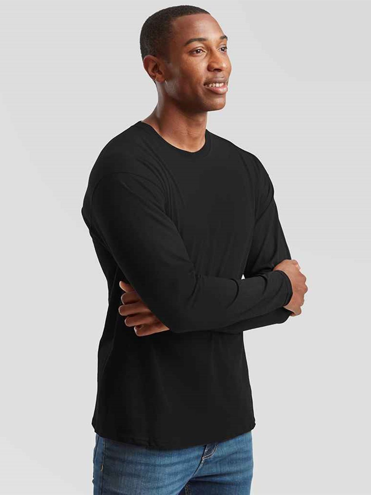 SS632 614280 Fruit of the Loom Original Long Sleeve T-Shirt Image 1