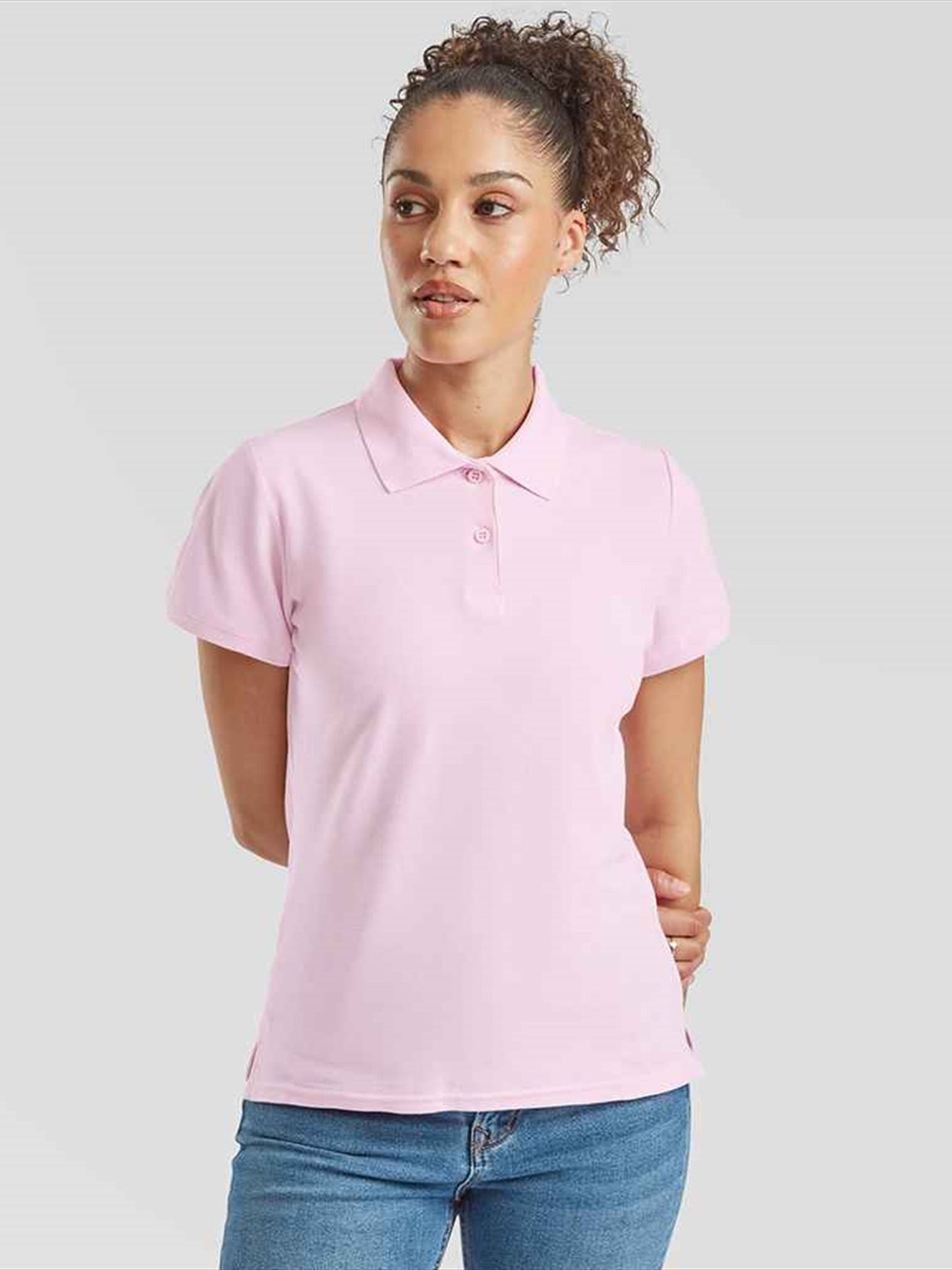 SS89 630300 Fruit of the Loom Lady-Fit Premium Cotton Piqué Polo Shirt Image 2