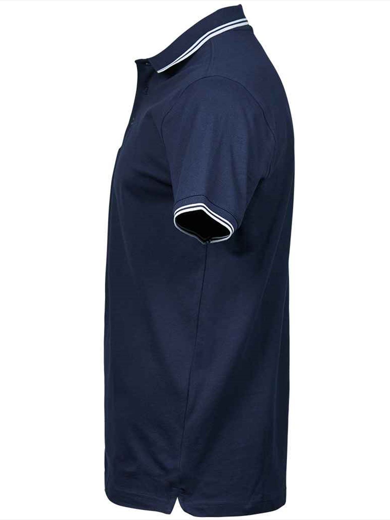 T1407 1407 Tee Jays Luxury Stretch Tipped Polo Shirt Image 3