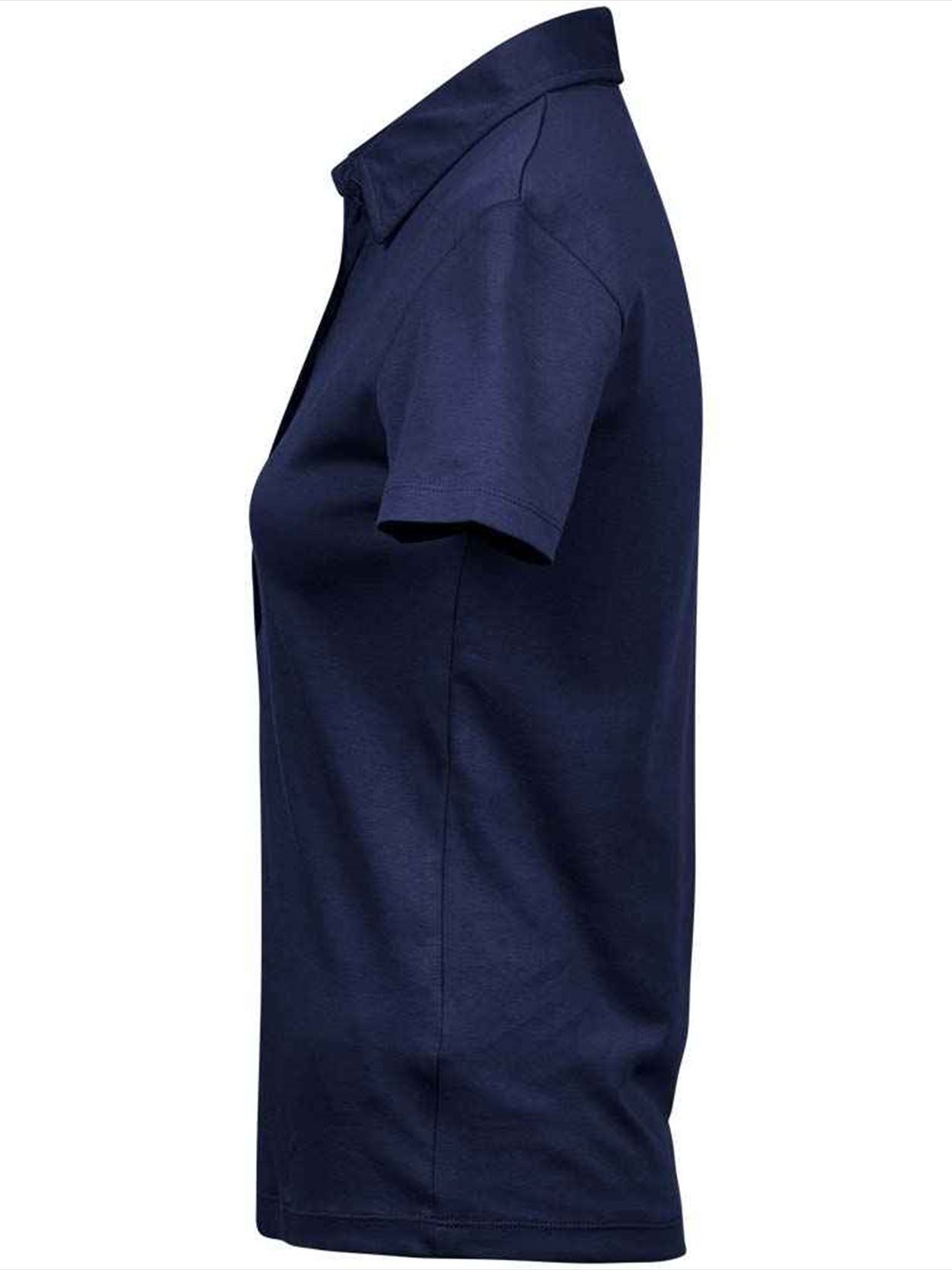 T1441 1441 Tee Jays Ladies Pima Cotton Interlock Polo Shirt Image 3