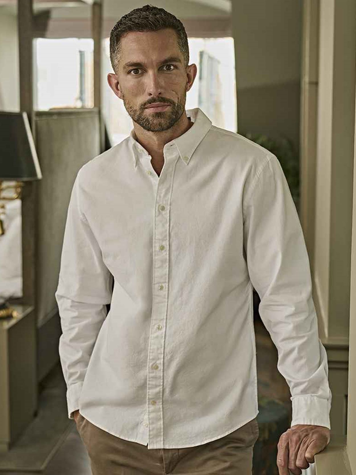 T4000 4000 Tee Jays Perfect Long Sleeve Oxford Shirt Image 1