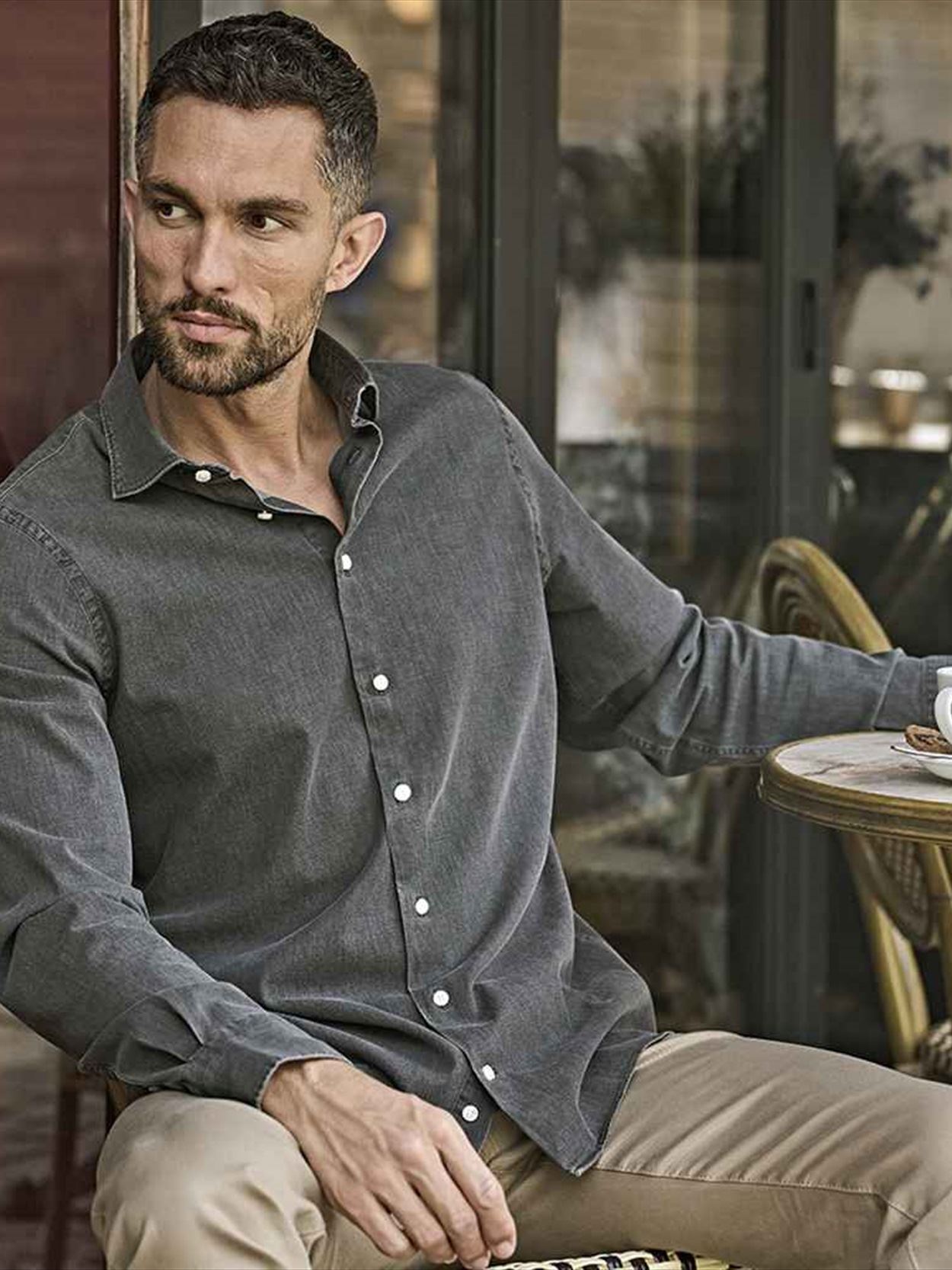 T4004 4004 Tee Jays Denim Shirt Image 1