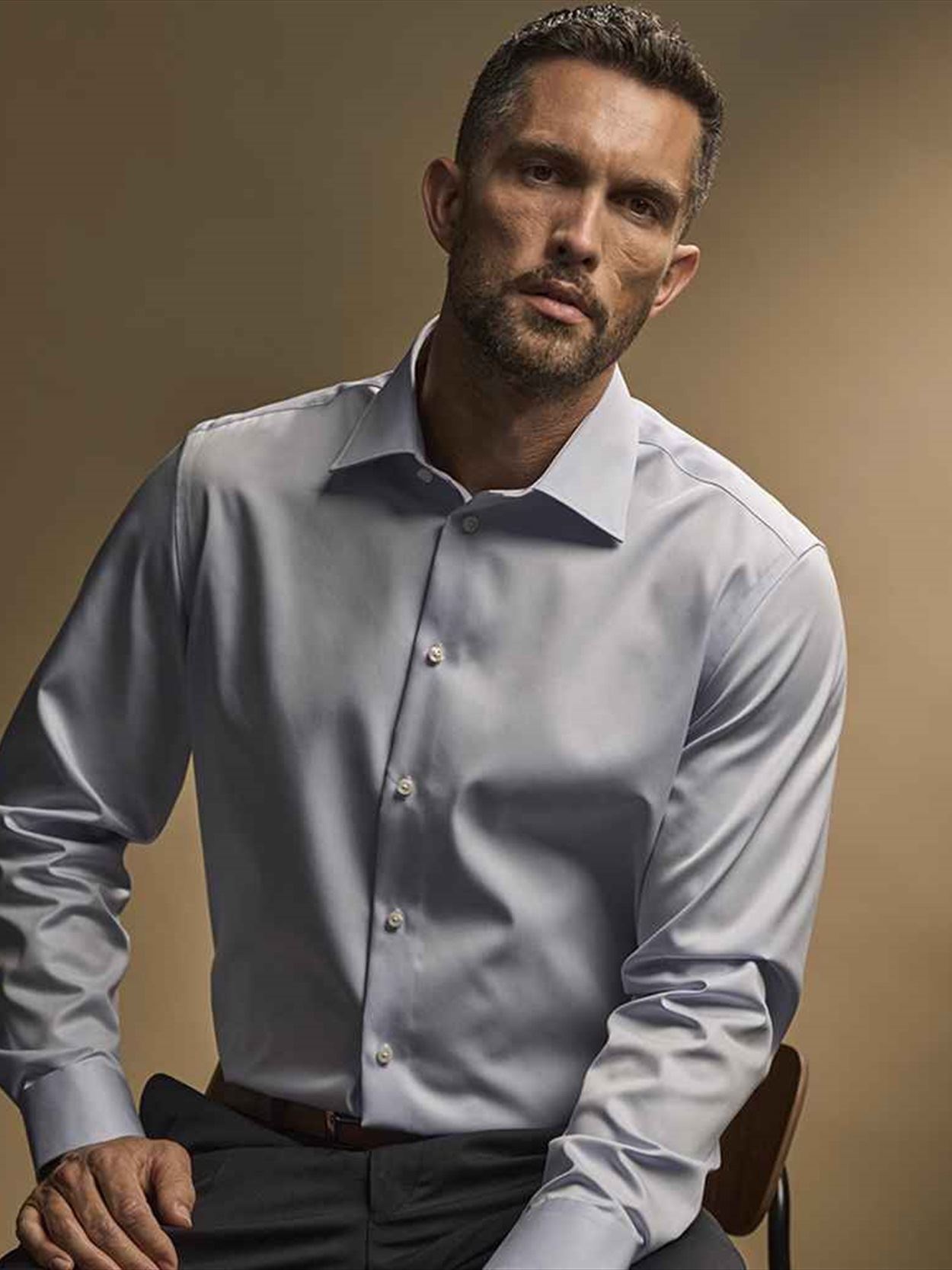 T4020 4020 Tee Jays Luxury Comfort Fit Long Sleeve Oxford Shirt Image 1