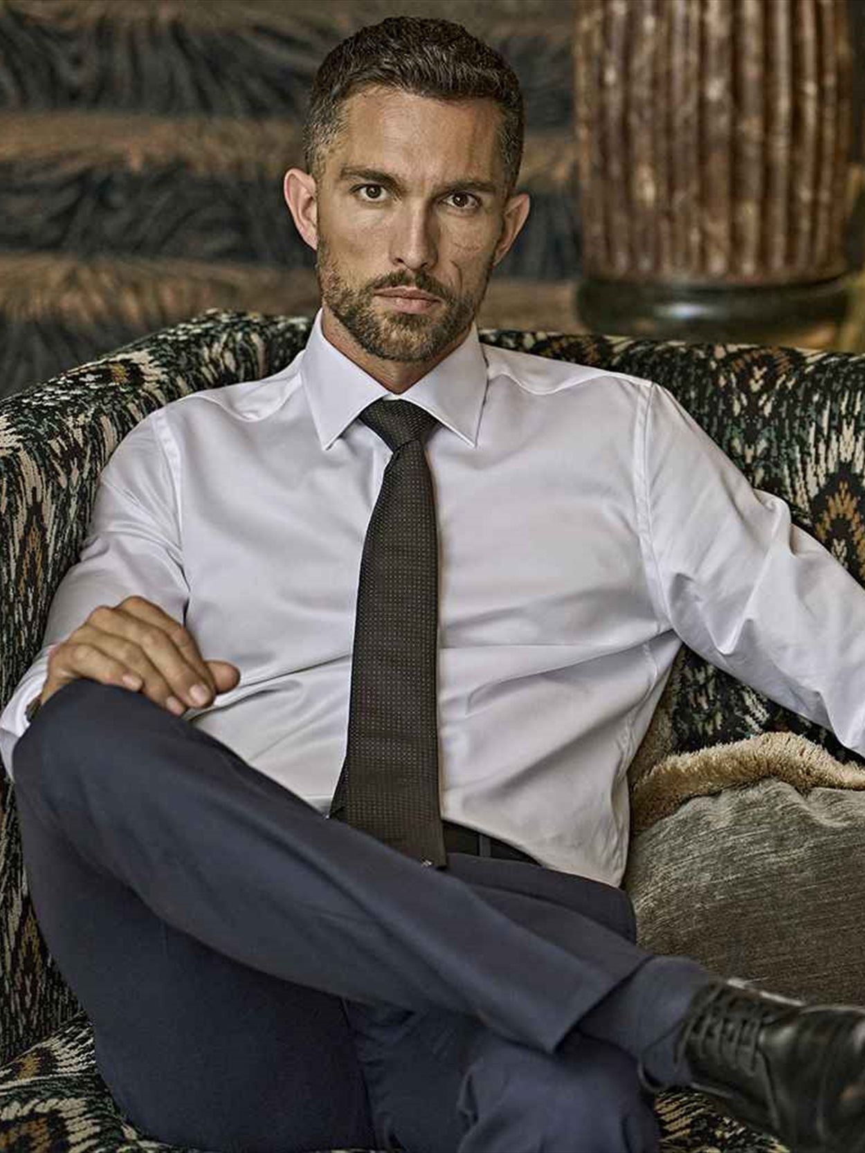 T4021 4021 Tee Jays Luxury Slim Fit Long Sleeve Oxford Shirt Image 1