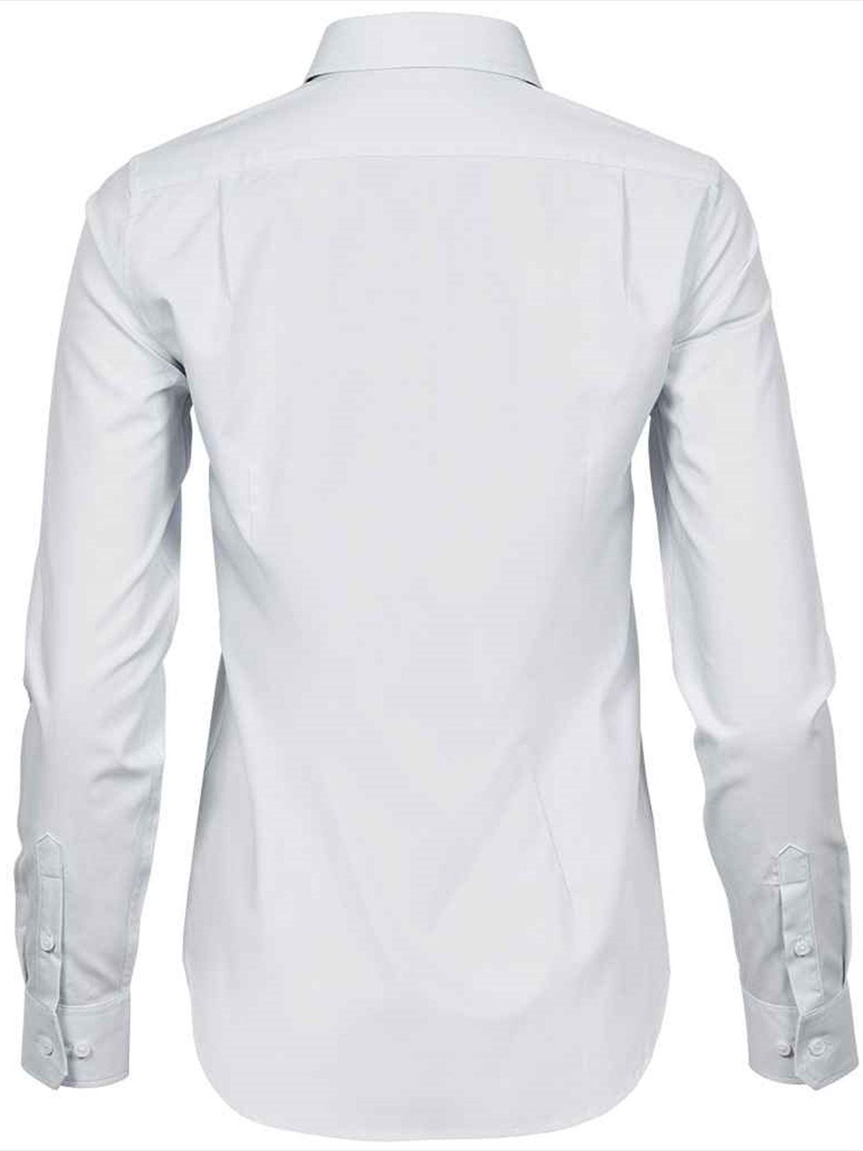 T4025 4025 Tee Jays Ladies Stretch Luxury Long Sleeve Poplin Shirt Image 2