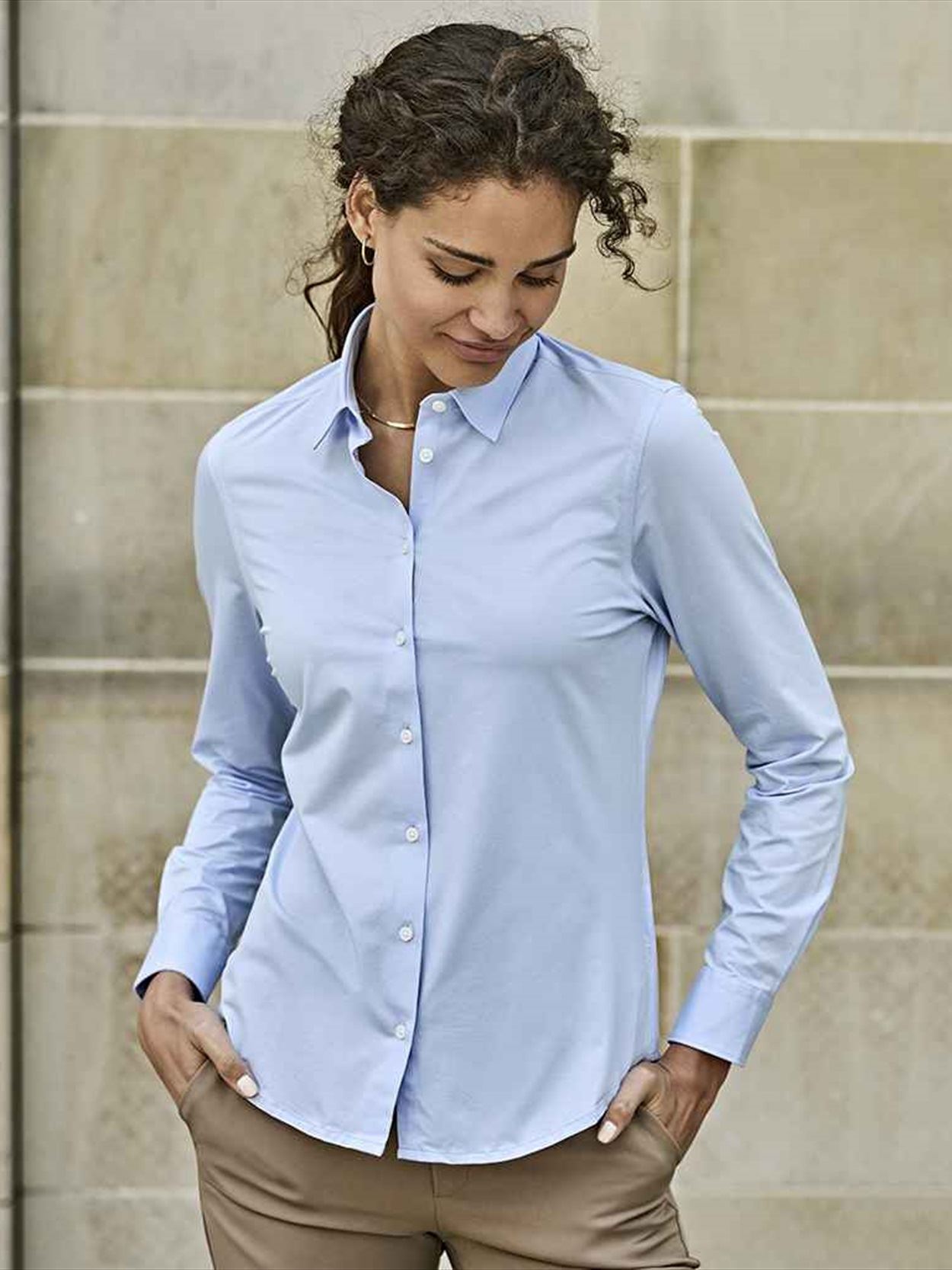 T4031 4031 Tee Jays Ladies Active Long Sleeve Stretch Shirt Image 1