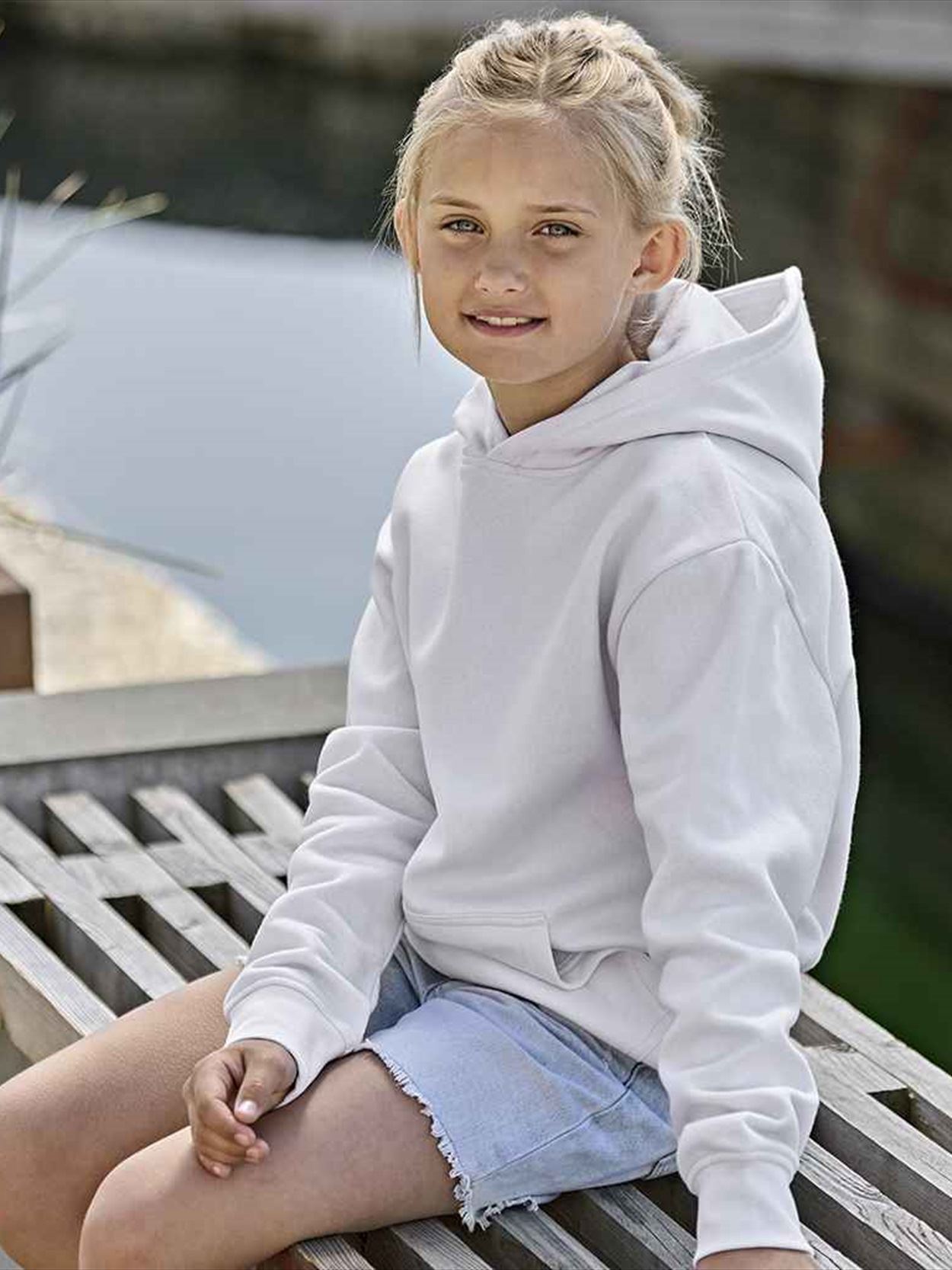 T5152B 5152B Tee Jays Kids Unlabeled Hooded Sweatshirt Image 1