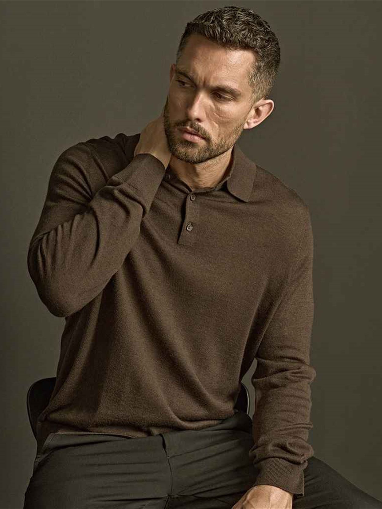 T6002 6002 Tee Jays Knitted Polo Shirt Image 3