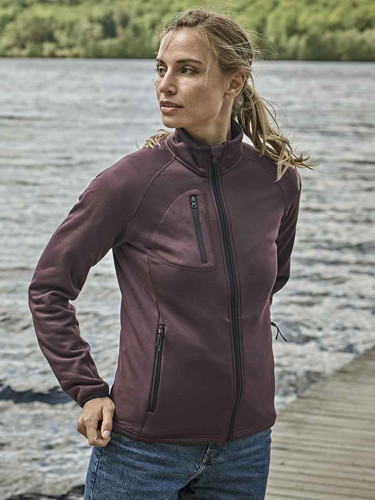 T9101 9101 Tee Jays Ladies Stretch Fleece Jacket Image 1