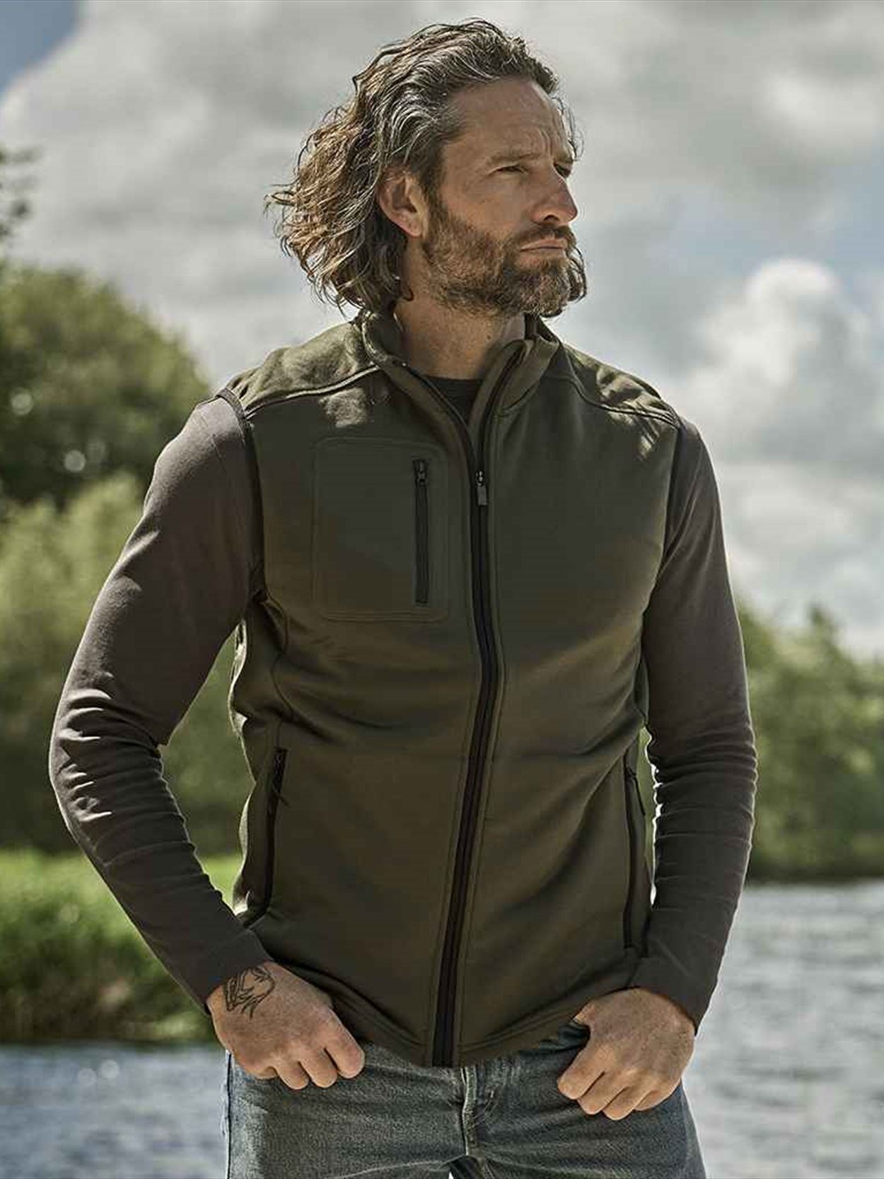 T9104 9104 Tee Jays Stretch Fleece Bodywarmer Image 1