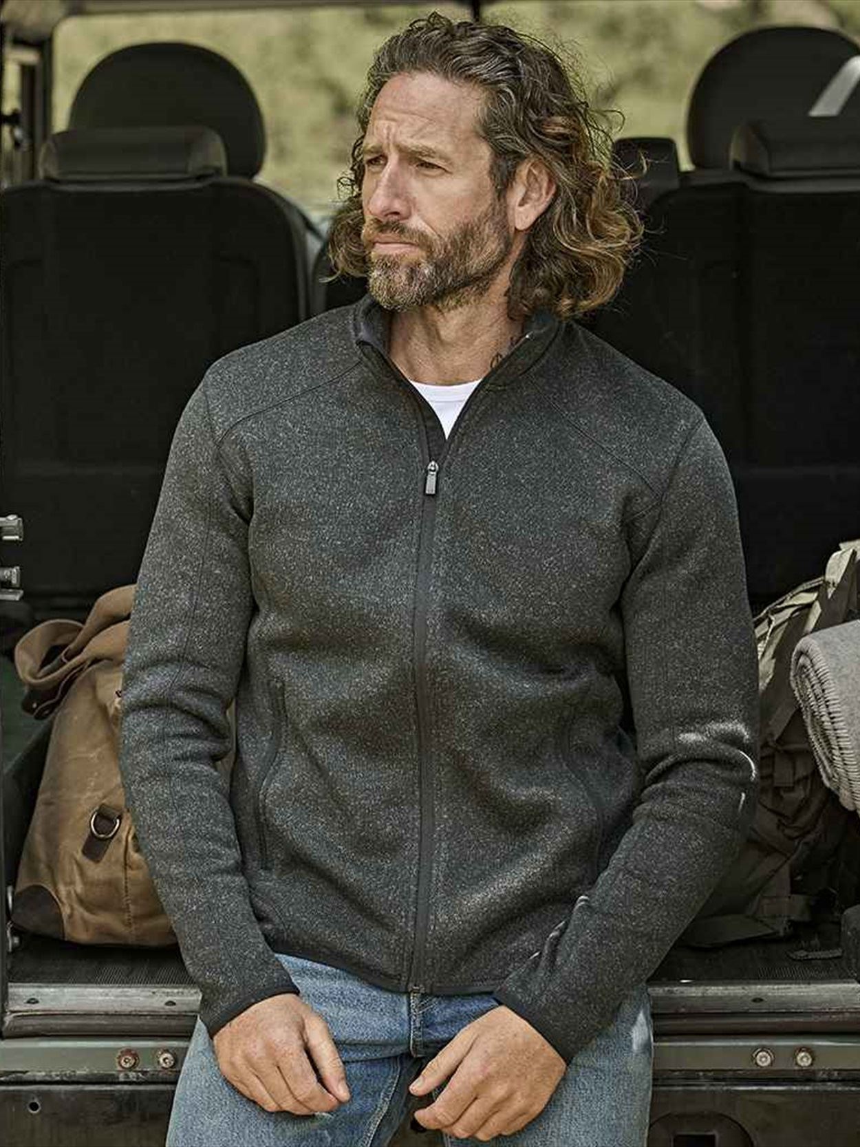 T9615 9615 Tee Jays Knitted Outdoor Fleece Jacket Image 1