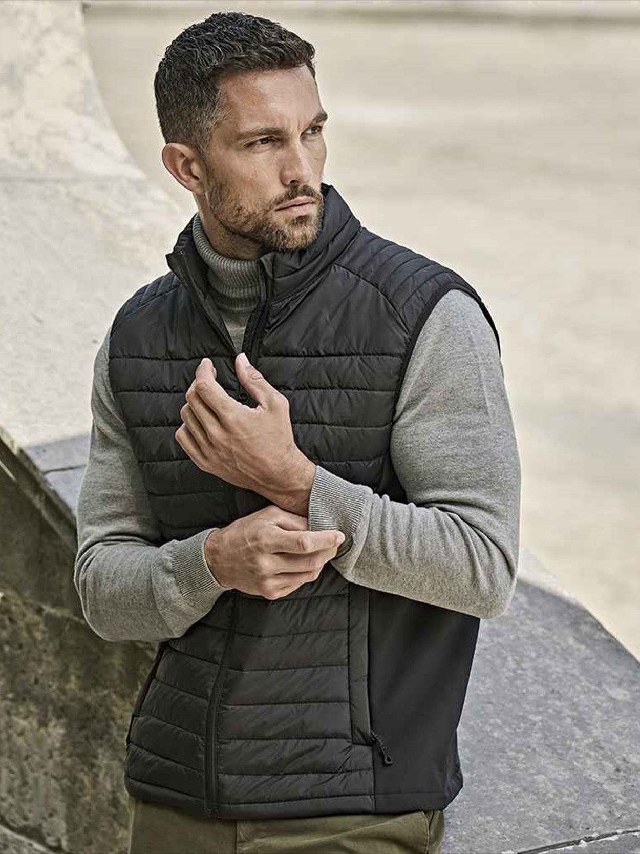T9624 9624 Tee Jays Crossover Padded Bodywarmer Image 1