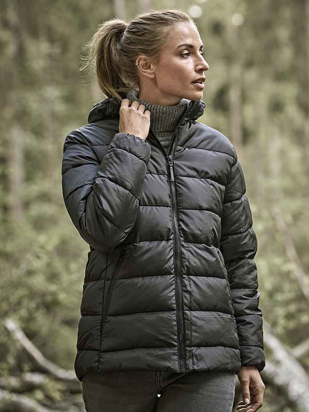 T9647 9647 Tee Jays Ladies Lite Hooded Jacket Image 1