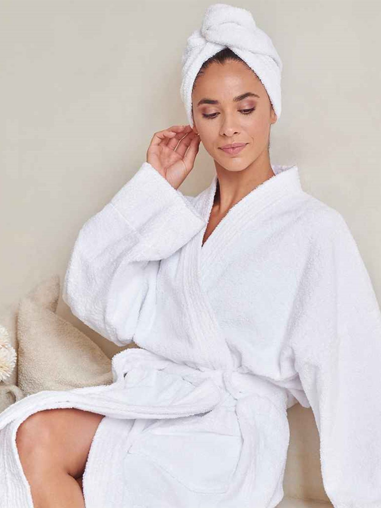 TC021 Towel City Kimono Towelling Robe Image 1