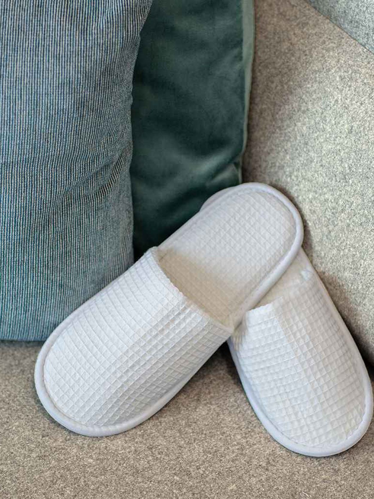 TC066 Towel City Waffle Mule Slippers Image 1