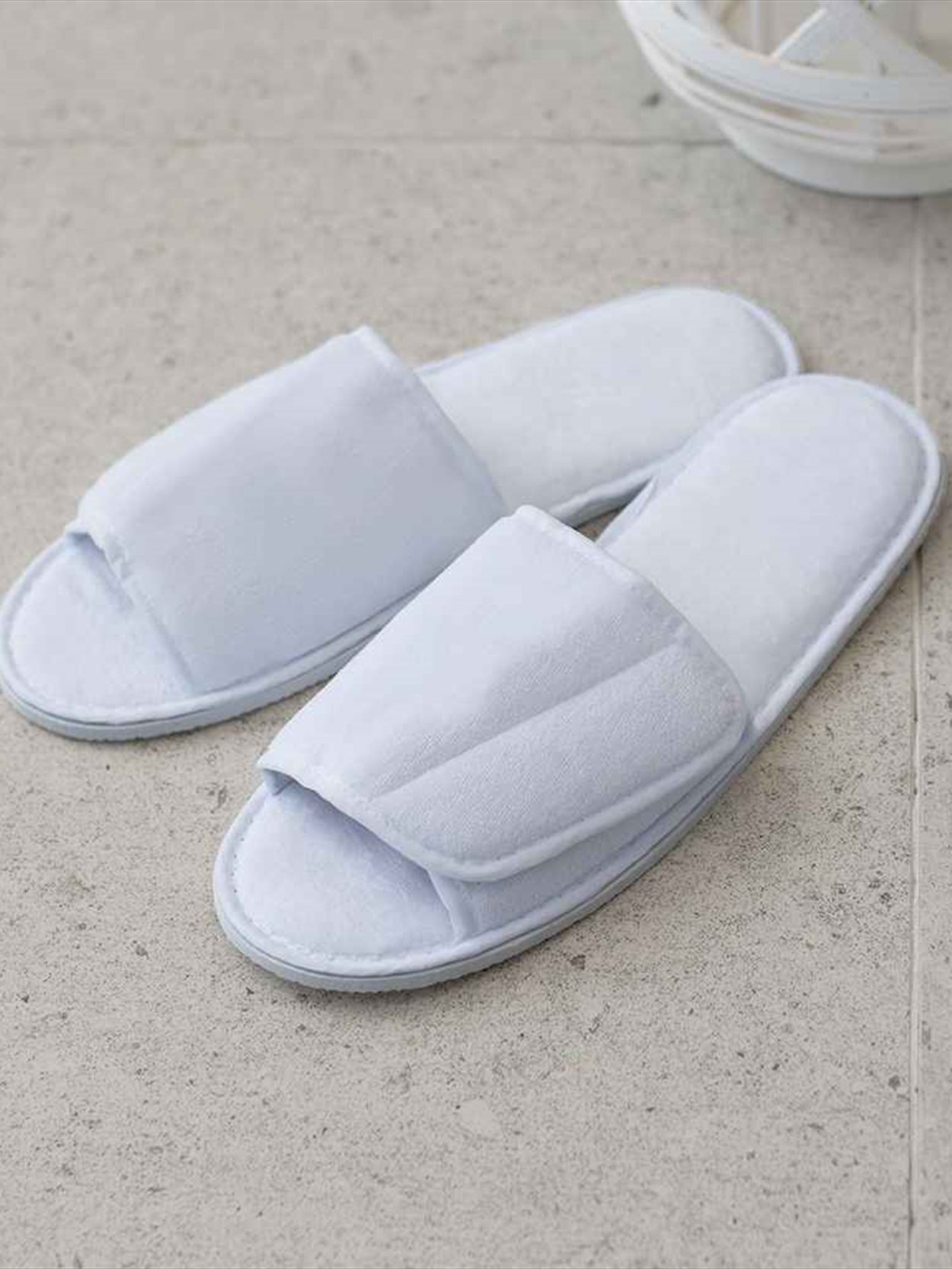 TC067 Towel City Open Toe Slippers Image 1