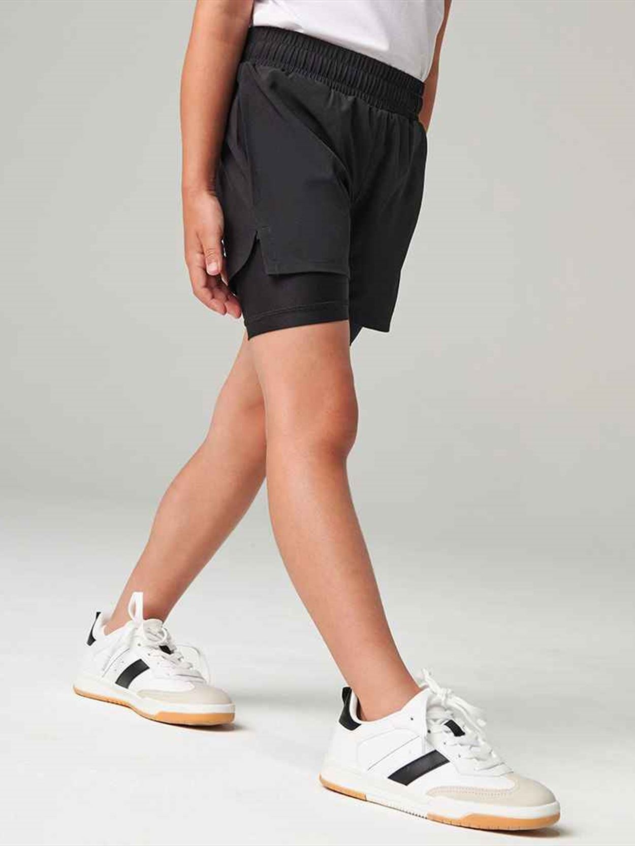 TL617 Tombo Kids Double Layer Sports Shorts Image 1
