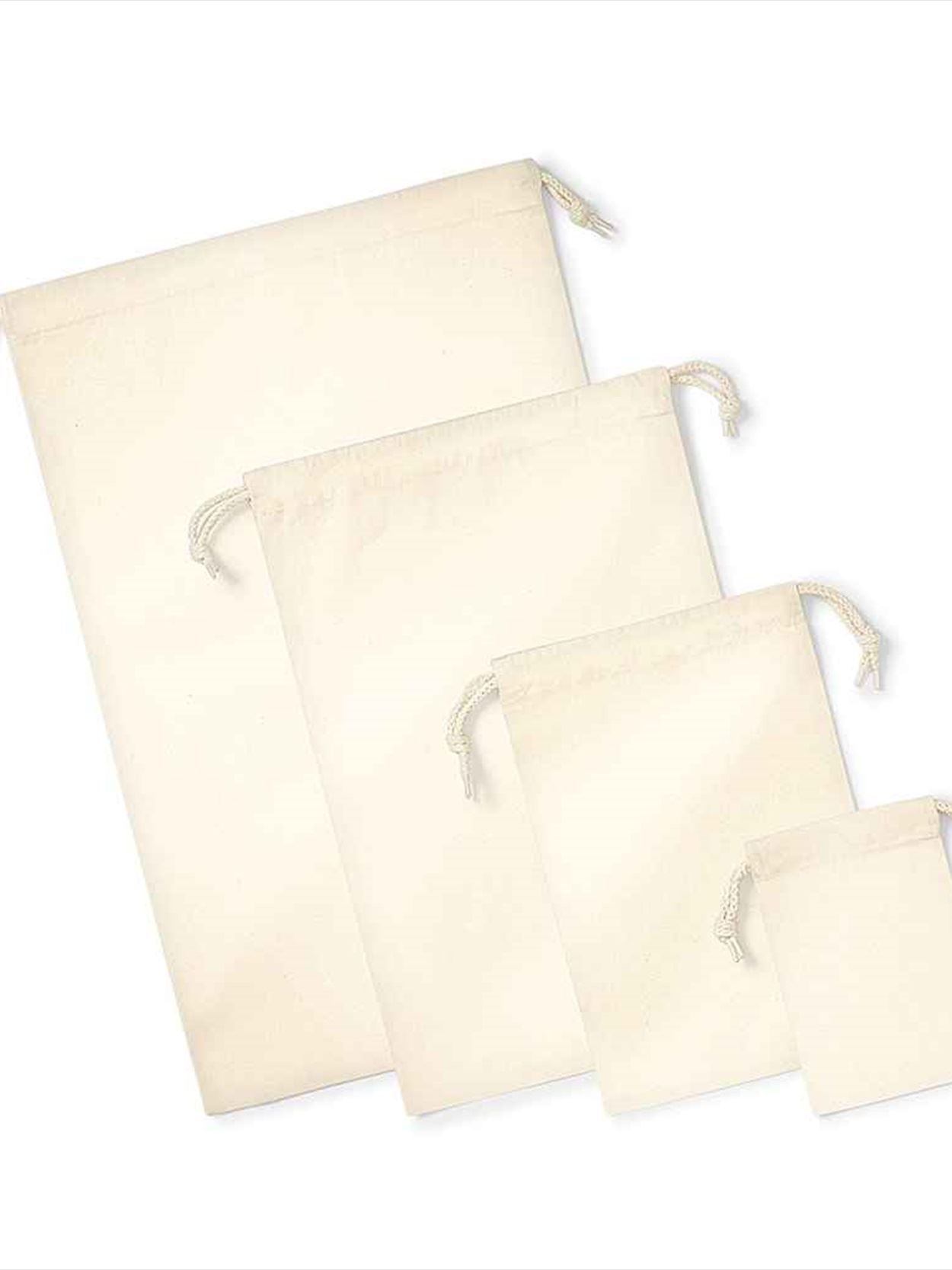 W266 Westford Mill Organic Premium Cotton Stuff Bag Image 1