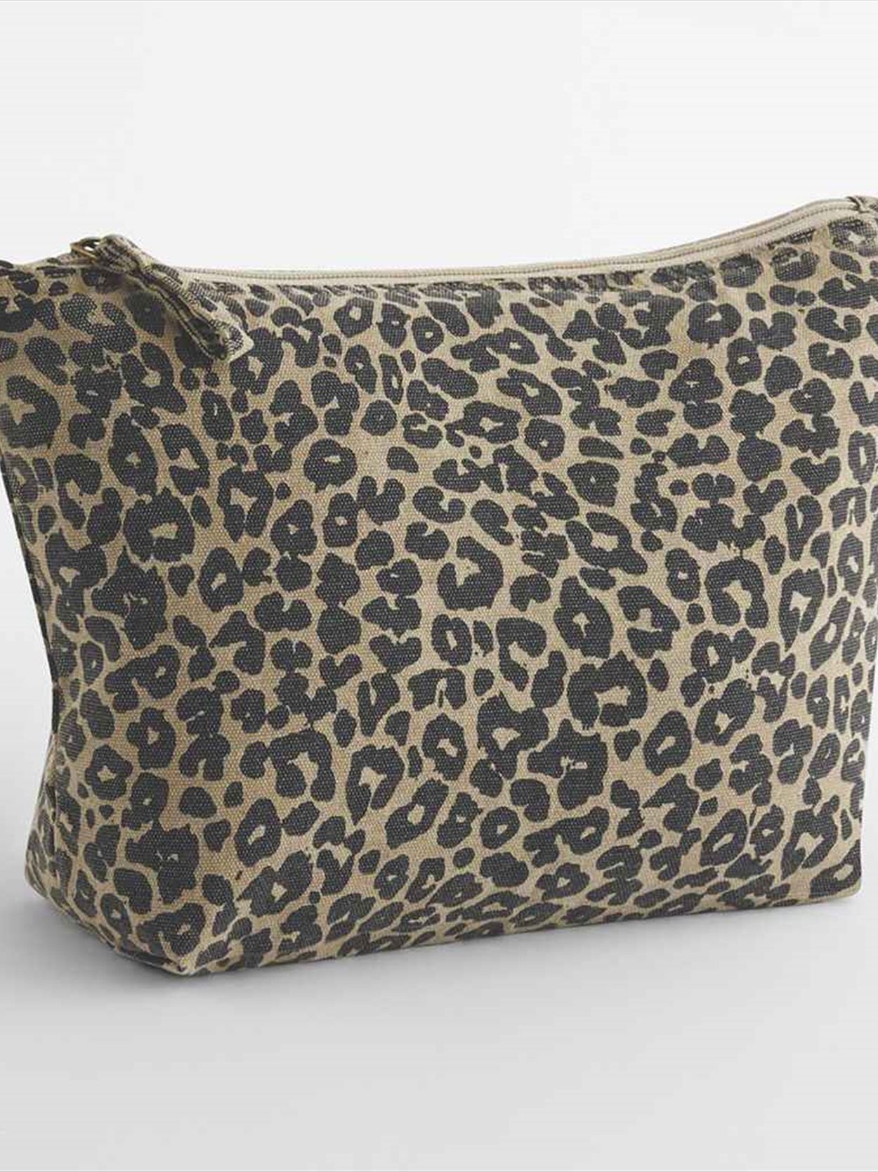 W330 Westford Mill Leopard Print Canvas Accessory Bag Image 2