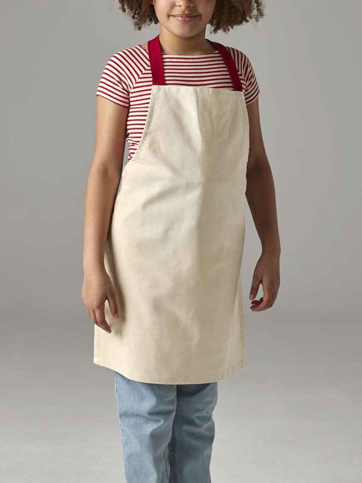 W362 Westford Mill Fairtrade Kids Craft Apron Image 1