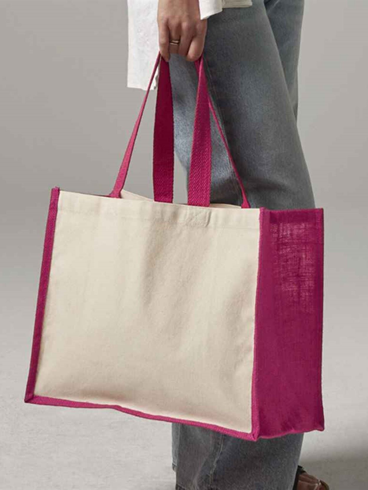W422 Westford Mill Printers Jute Classic Shopper Image 2