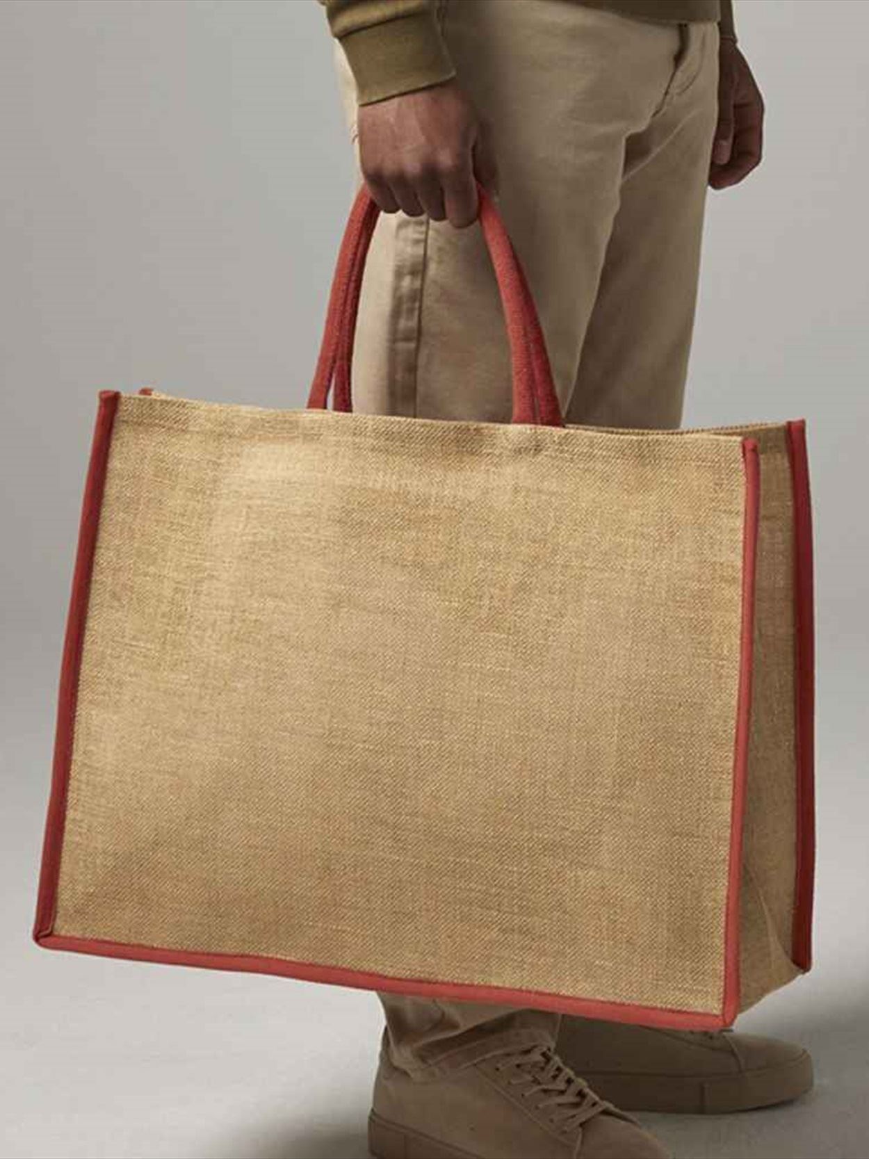 W475 Westford Mill Natural Starched Jute Market Shopper Image 2