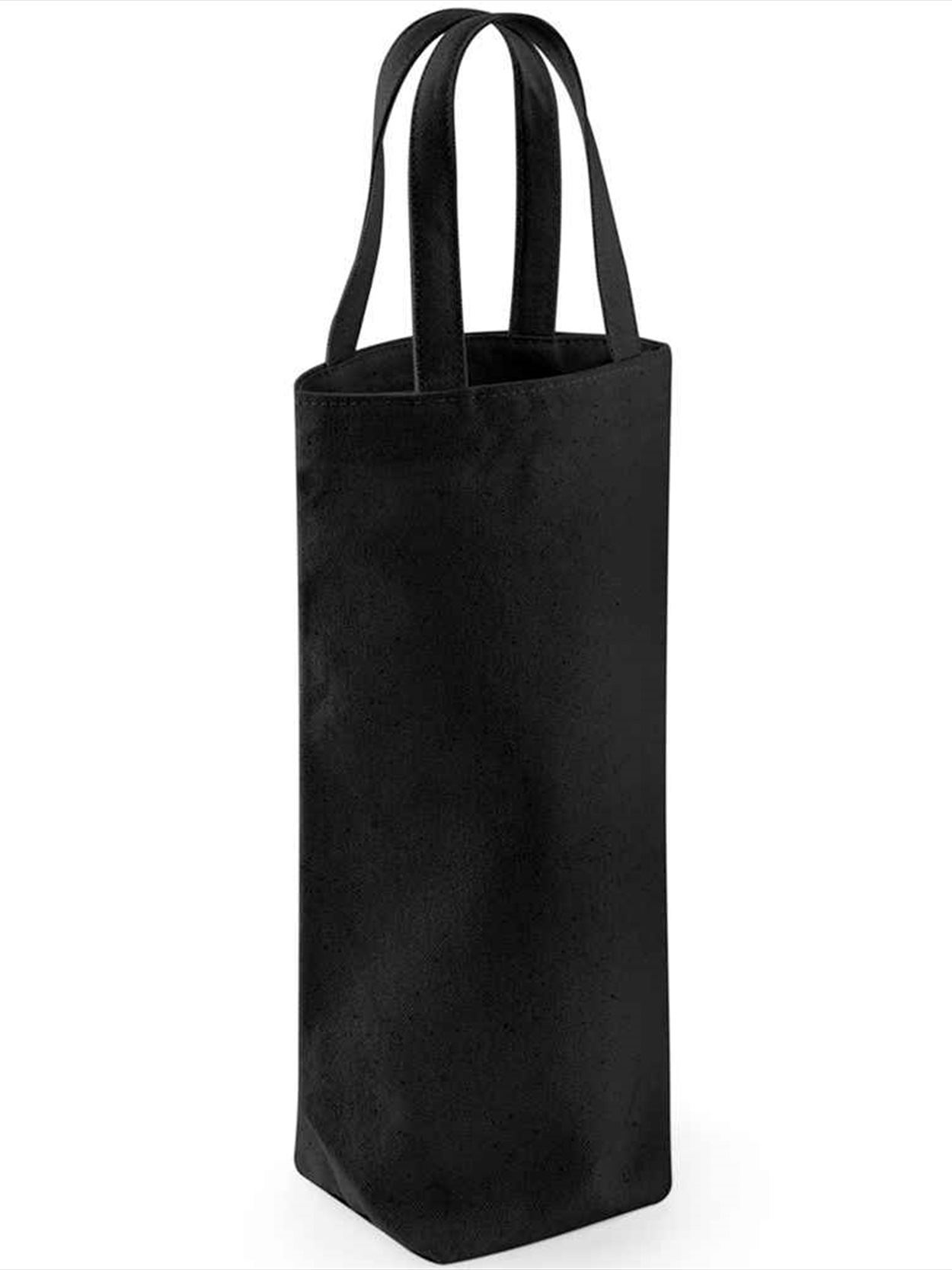 W620 Westford Mill Fairtrade Cotton Bottle Bag Image 1