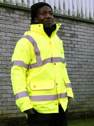 WR005 DWHV12 Warrior Hi-Vis Traffic Jacket