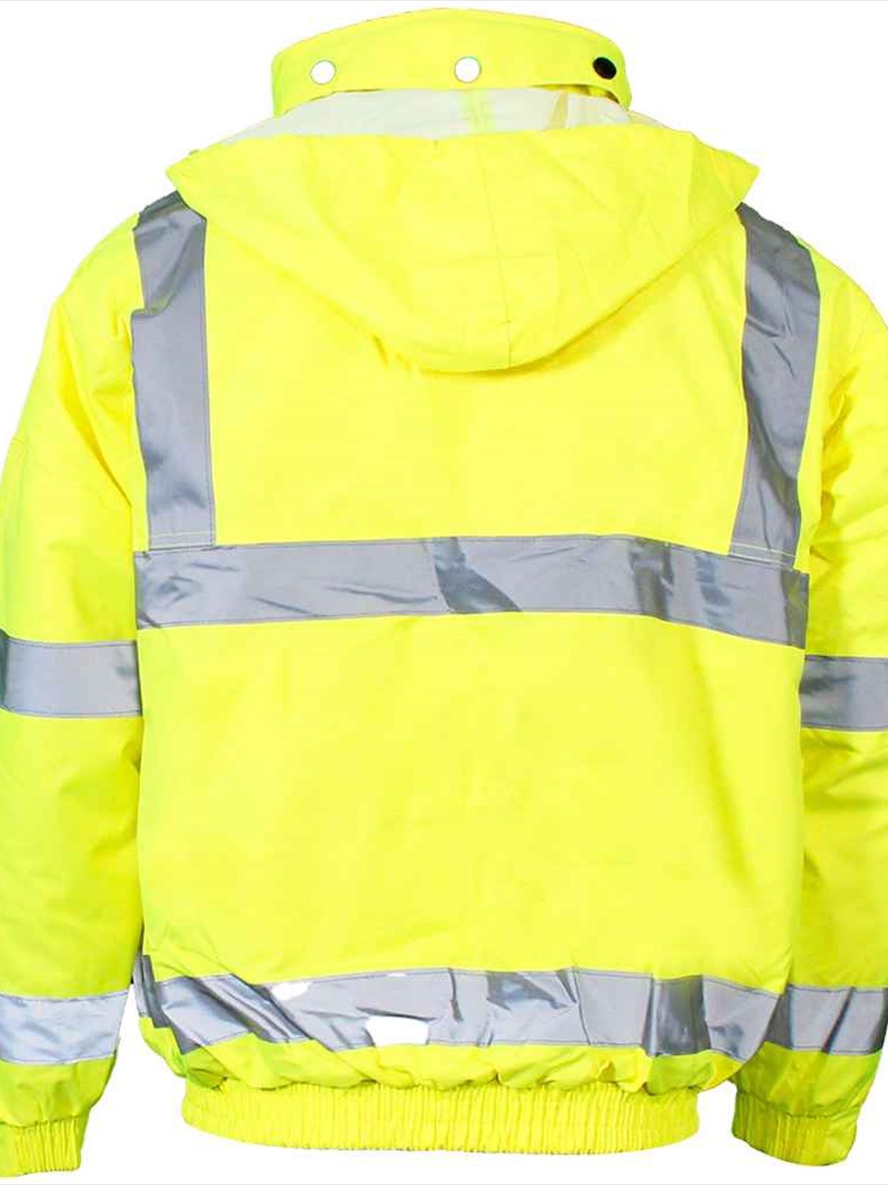 WR006 DWHV10 Warrior Hi-Vis Fleece Lined Bomber Jacket Image 2