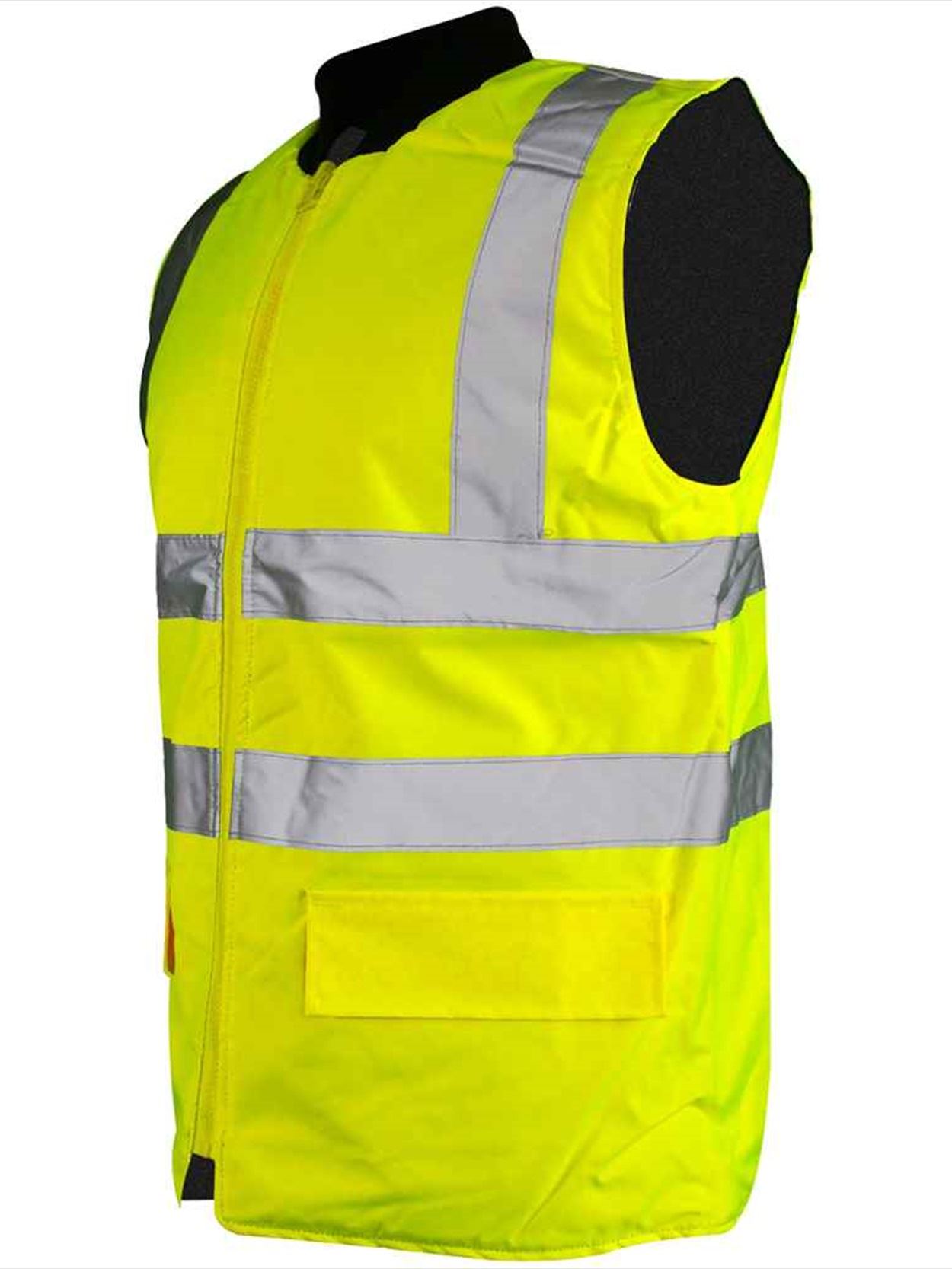 WR007 DWHV14 Warrior Hi-Vis Reversible Bodywarmer Image 3